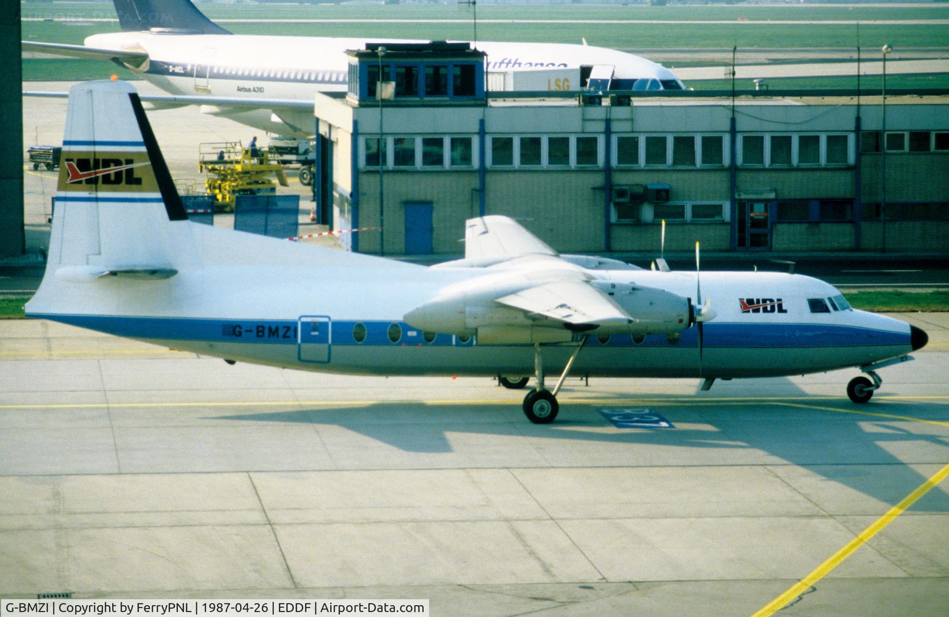 G-BMZI, 1958 Fokker F.27-100 Friendship C/N 10106, WDL F27 leased from Fortis Aviation