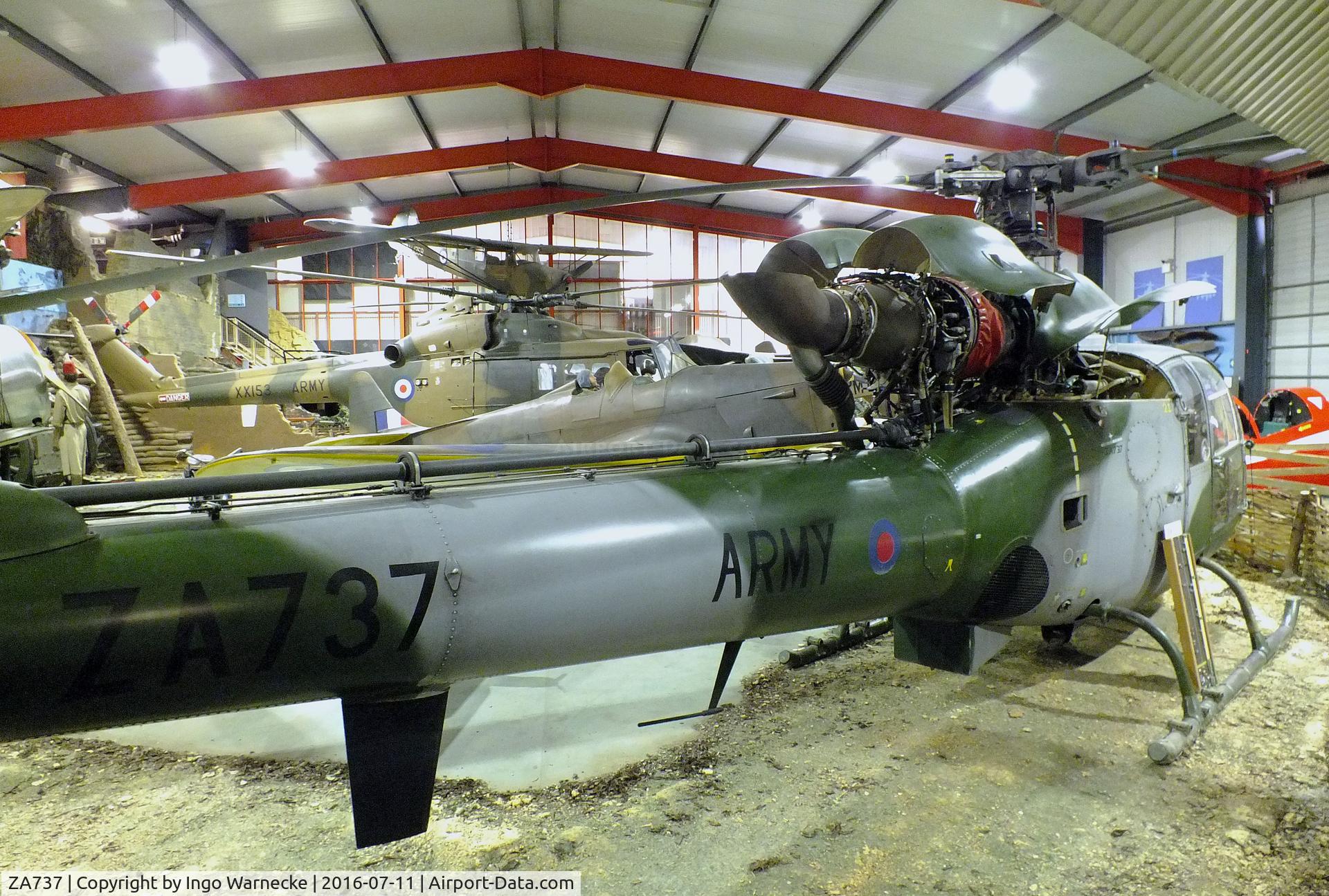 ZA737, 1980 Westland SA-341B Gazelle AH1 C/N WA1806, Sud Aviation (Westland) SA.341B Gazelle AH1 at the Museum of Army Flying, Middle Wallop