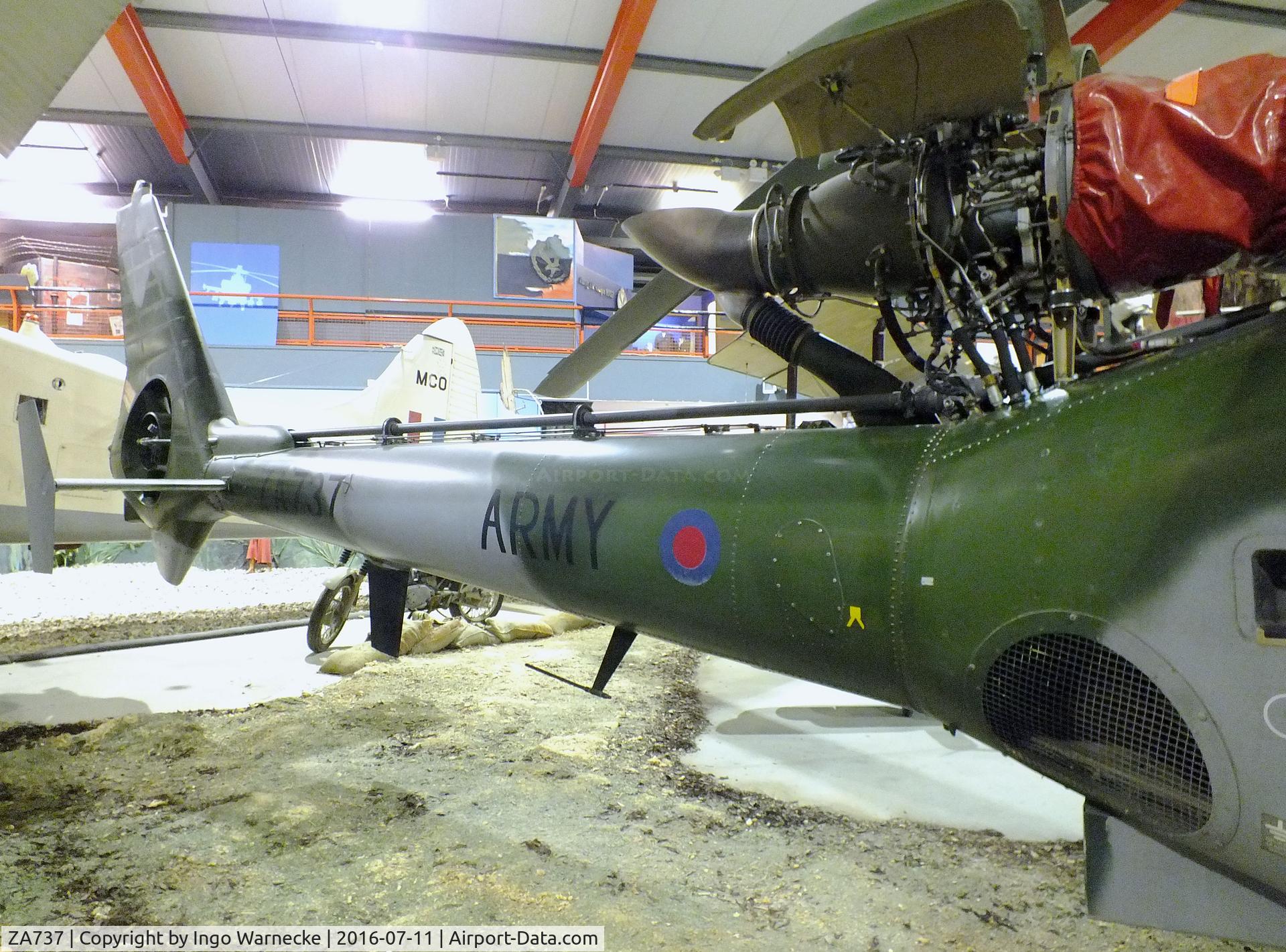 ZA737, 1980 Westland SA-341B Gazelle AH1 C/N WA1806, Sud Aviation (Westland) SA.341B Gazelle AH1 at the Museum of Army Flying, Middle Wallop