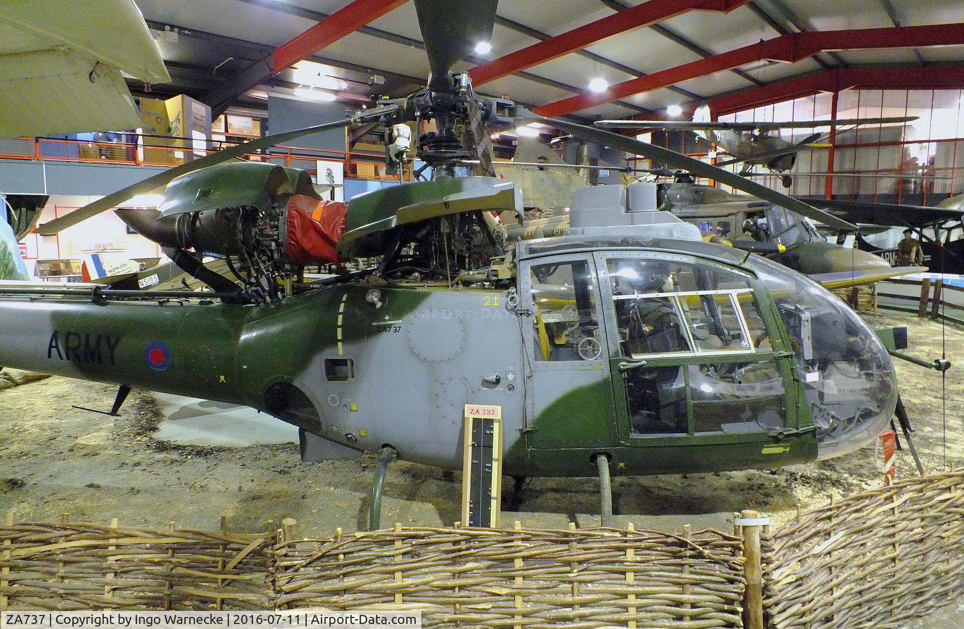 ZA737, 1980 Westland SA-341B Gazelle AH1 C/N WA1806, Sud Aviation (Westland) SA.341B Gazelle AH1 at the Museum of Army Flying, Middle Wallop