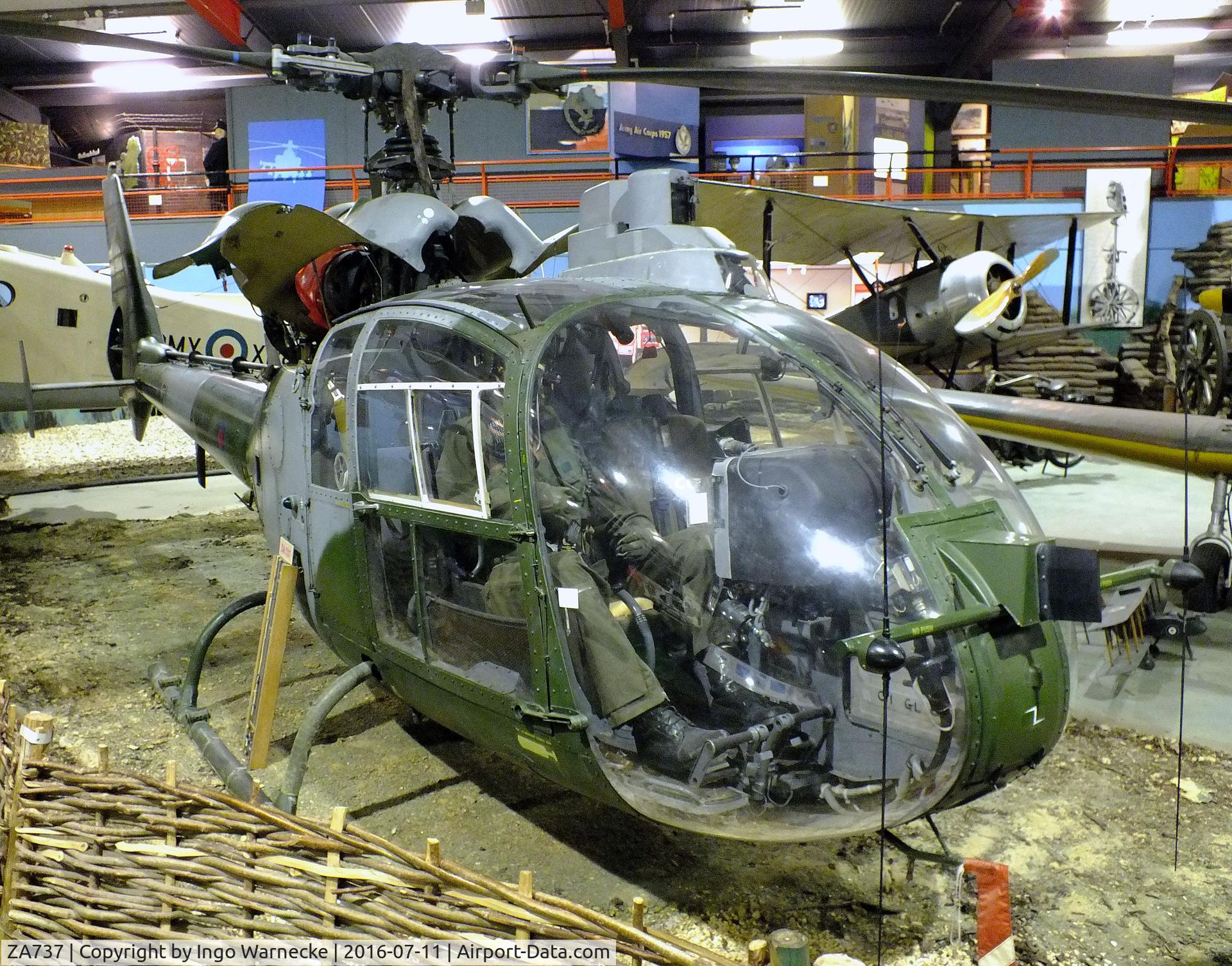 ZA737, 1980 Westland SA-341B Gazelle AH1 C/N WA1806, Sud Aviation (Westland) SA.341B Gazelle AH1 at the Museum of Army Flying, Middle Wallop