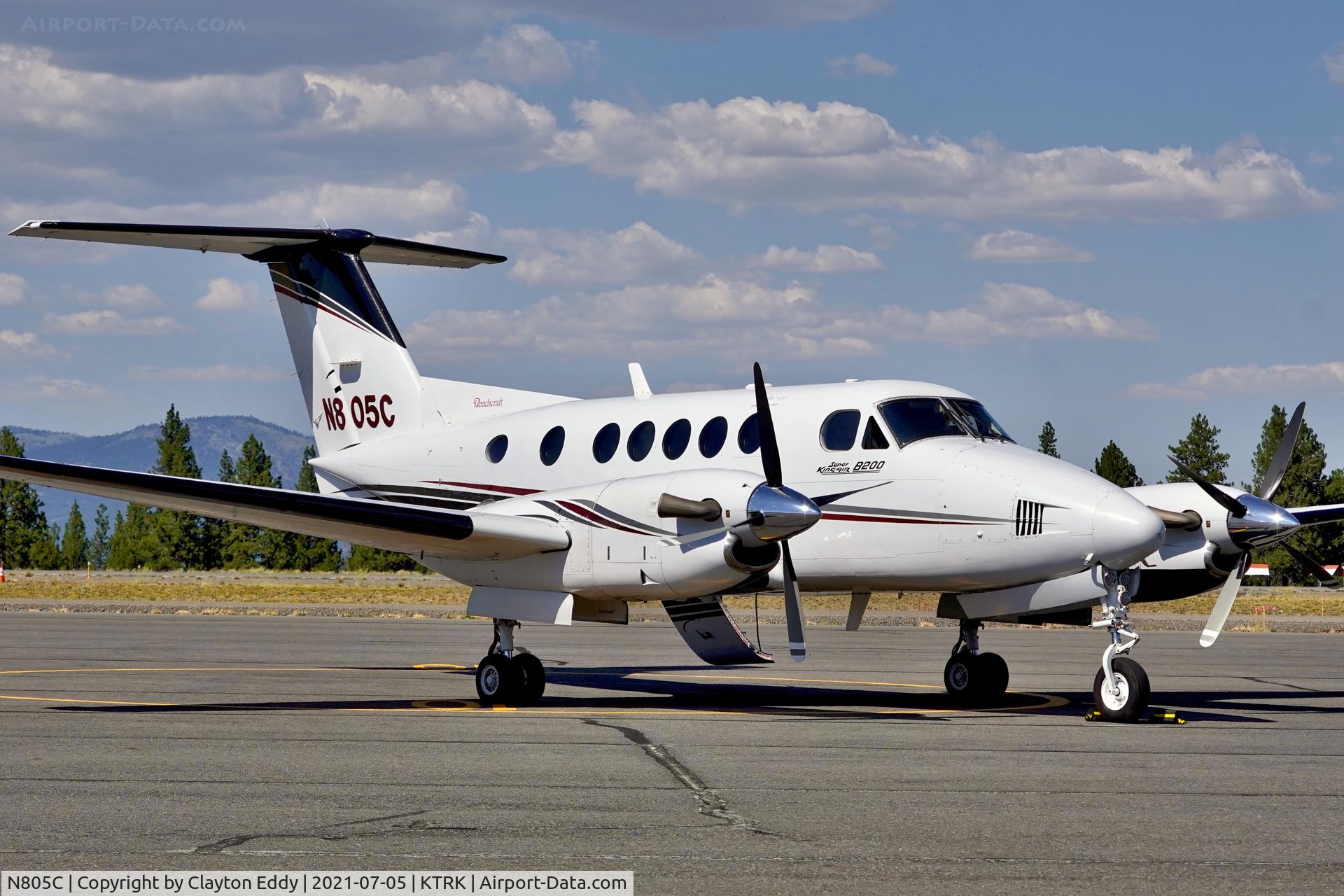 N805C, 2001 Raytheon B200 Super King Air C/N BB-1751, Truckee Airport California 2021.