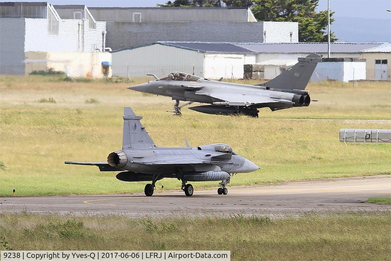 9238, Saab JAS-39C Gripen C/N 39238, Saab JAS-39C Gripen, Taxiing to flight line, Landivisiau Naval Air Base (LFRJ) Tiger Meet 2017