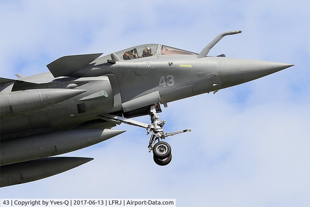 43, 2015 Dassault Rafale M C/N 43, Dassault Rafale M, On final rwy 08, Landivisiau Naval Air Base (LFRJ) Tiger Meet 2017