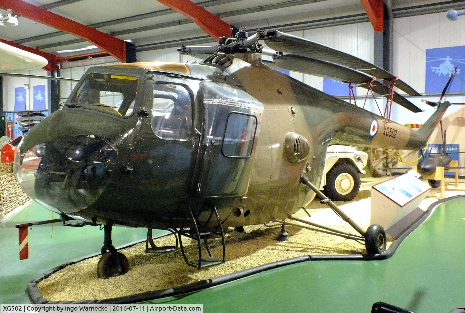 XG502, Bristol 171 Sycamore HR.14 C/N 13247, Bristol 171 Sycamore HR14 at the Museum of Army Flying, Middle Wallop