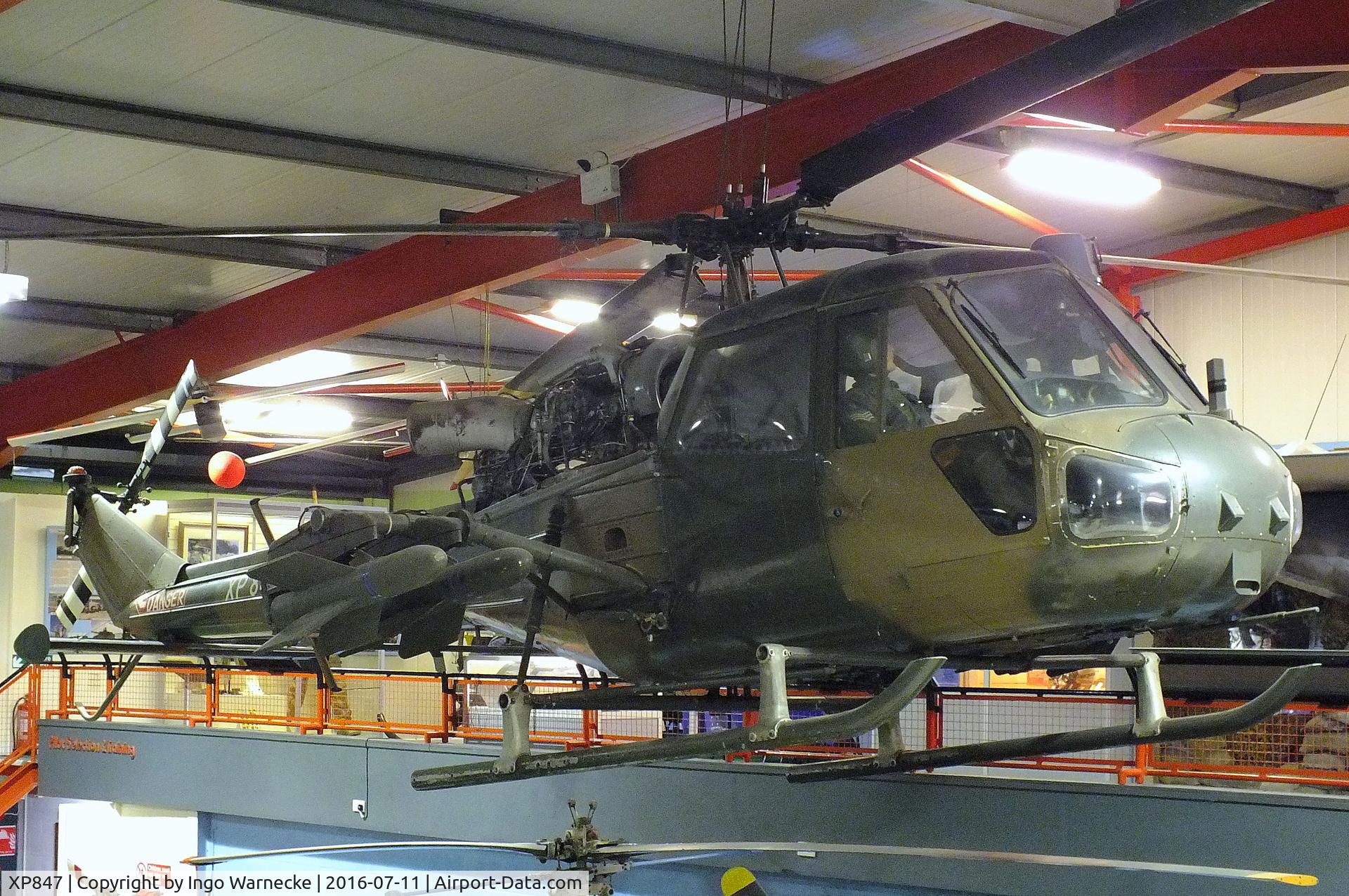 XP847, Westland Scout AH.1 C/N F9473, Westland Scout AH1 anti-tank variant with SS.11/AS.11 missiles at the Museum of Army Flying, Middle Wallop