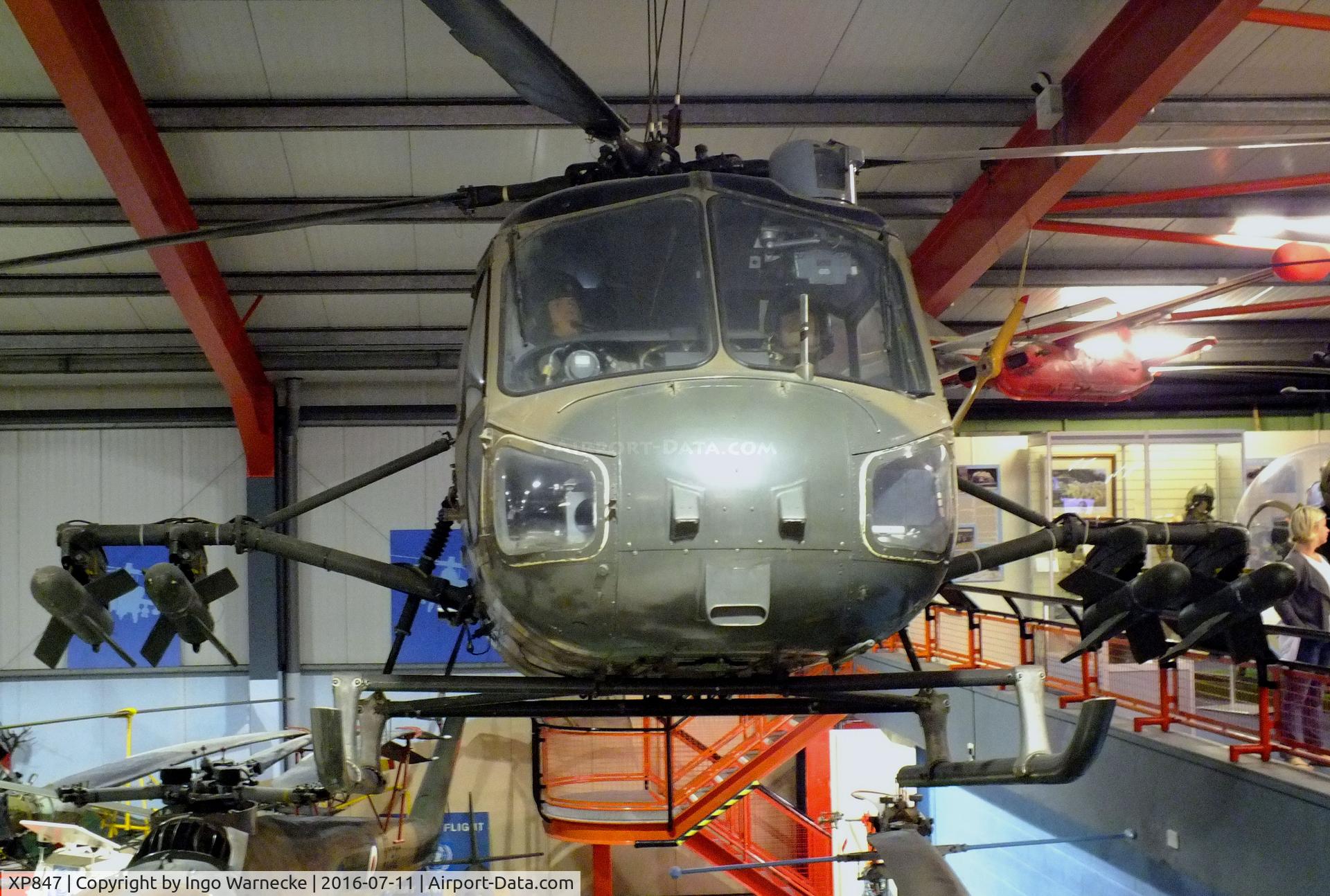 XP847, Westland Scout AH.1 C/N F9473, Westland Scout AH1 anti-tank variant with SS.11/AS.11 missiles at the Museum of Army Flying, Middle Wallop