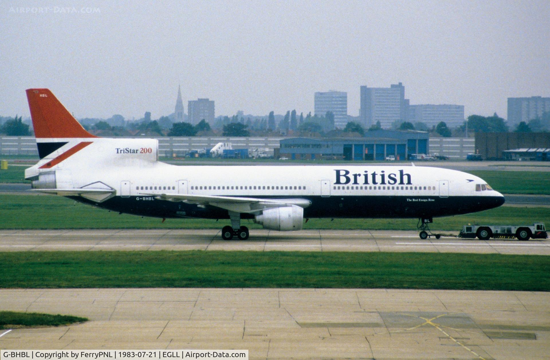 G-BHBL, 1980 Lockheed L-1011-385-1-15 TriStar 200 C/N 193N-1193, British Airways L1011