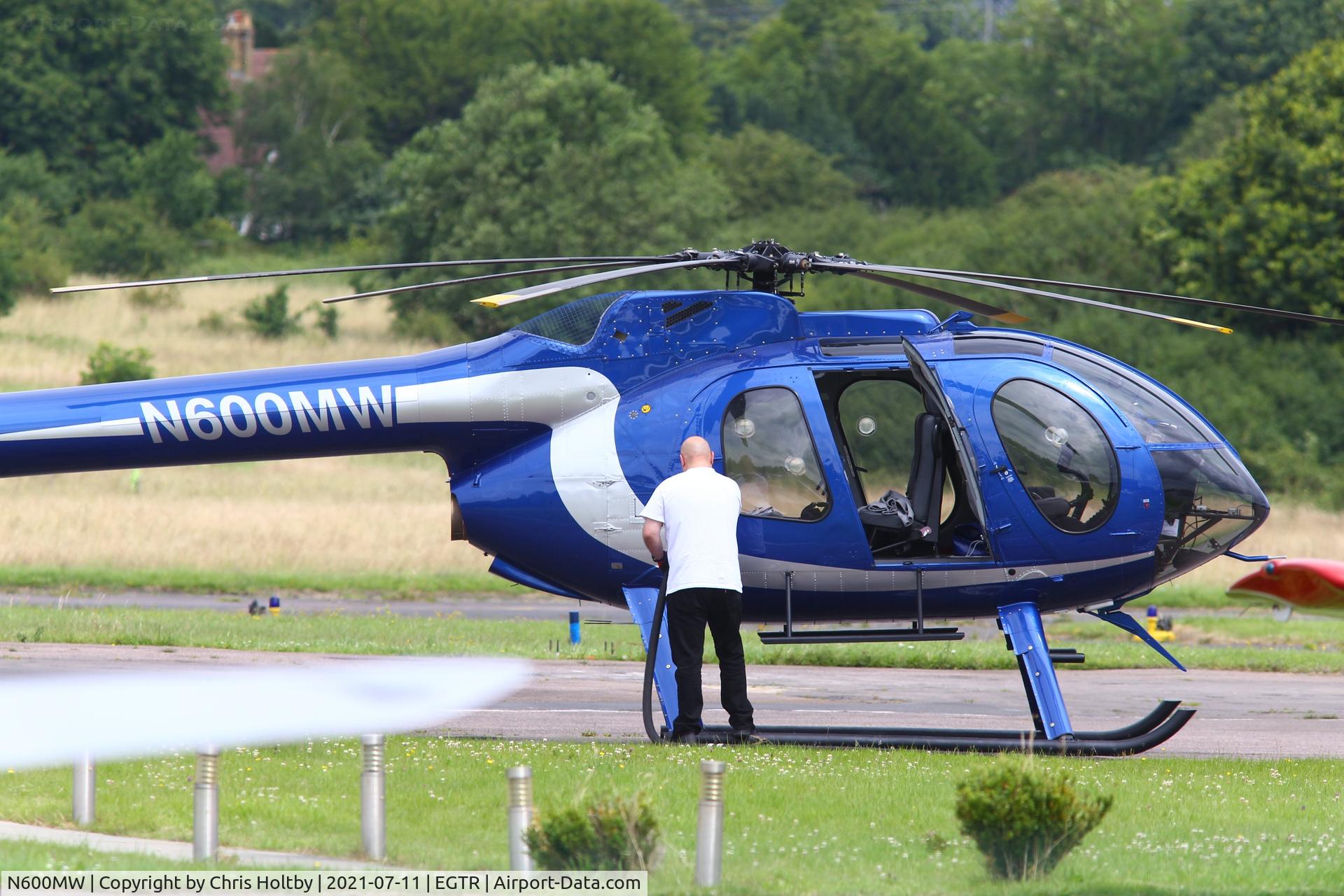 N600MW, 2001 MD Helicopters 600N C/N RN064, Preparing for lift off at Elstree Aerodrome
