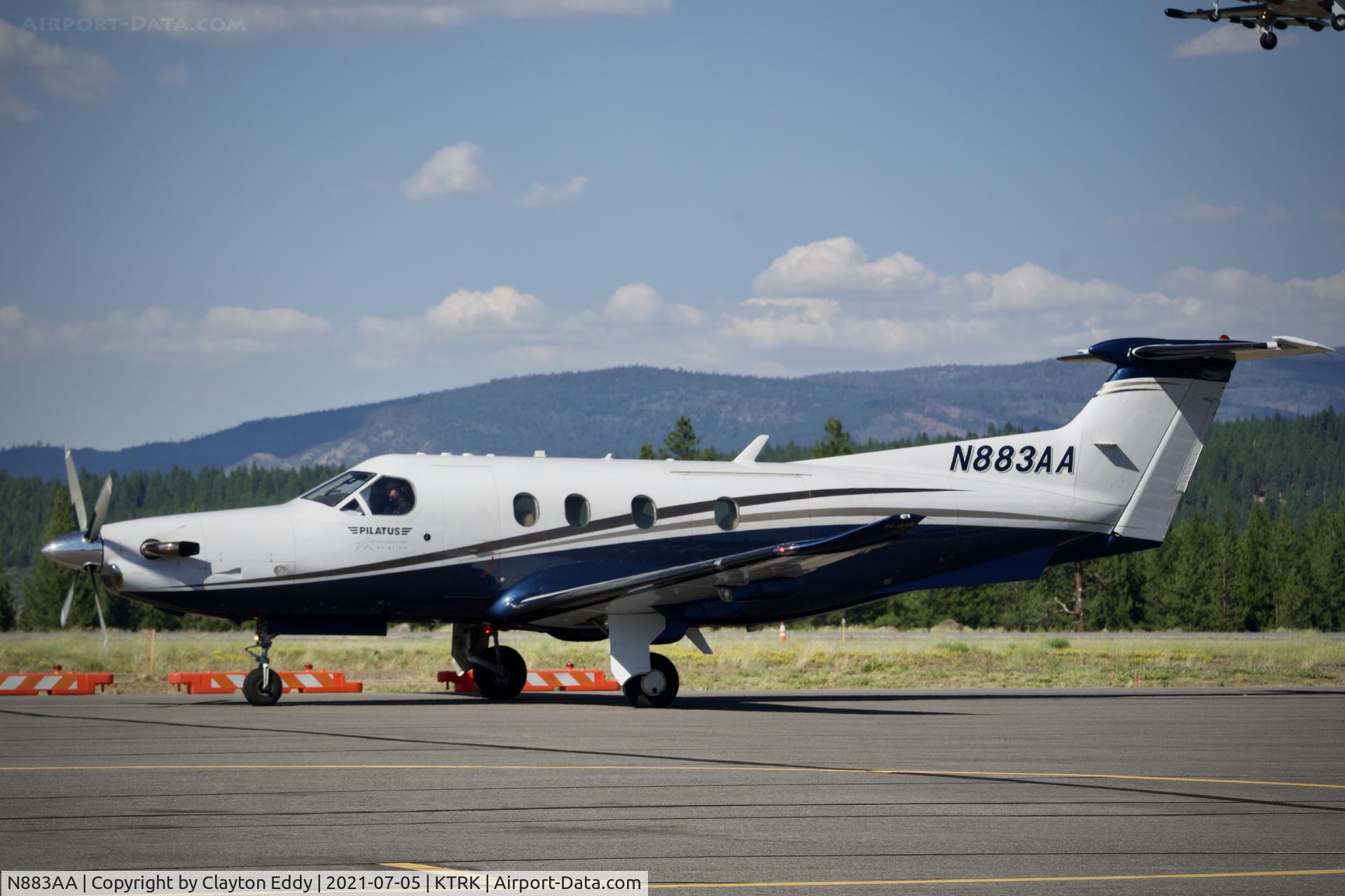 N883AA, 2009 Pilatus PC-12/47E C/N 1177, Truckee airport California 2021.