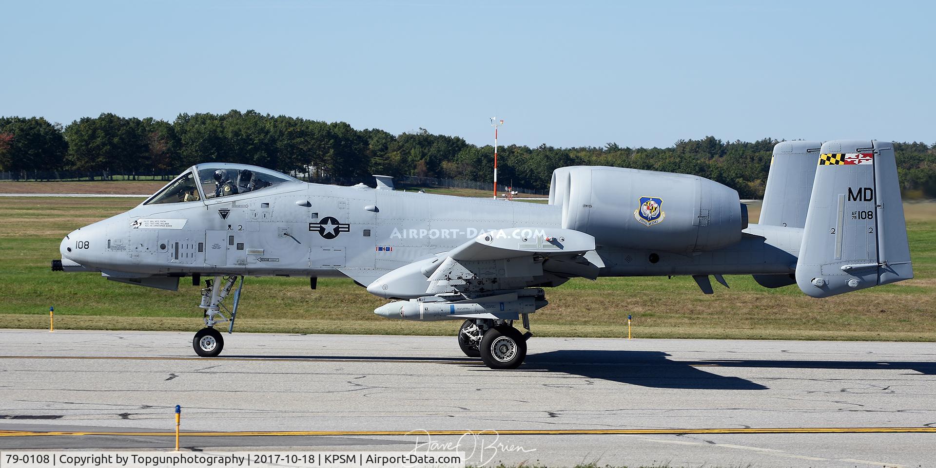 79-0108, 1979 Fairchild Republic A-10C Thunderbolt II C/N A10-0372, RAVEN13 taxing up to RW34, off to Yankee MOA