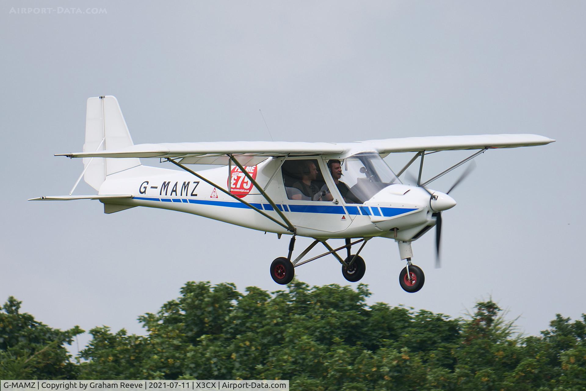 G-MAMZ, 2018 Comco Ikarus C42 FB80 C/N 1806-7543, Landing at Northrepps.