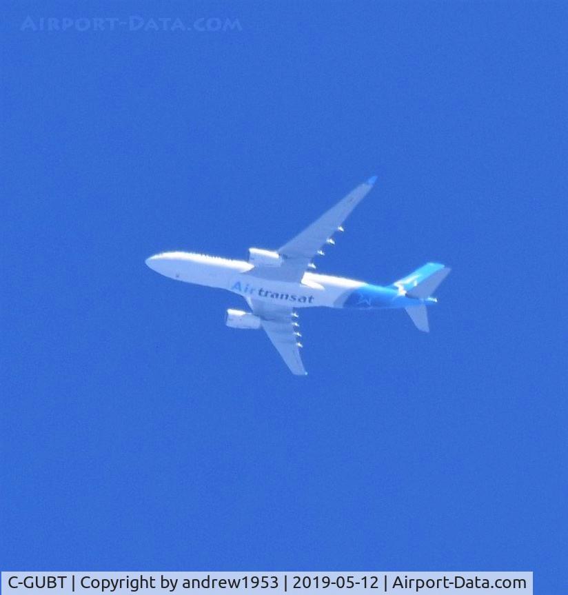 C-GUBT, 2006 Airbus A330-243 C/N 732, C-GUBT over Minehead.