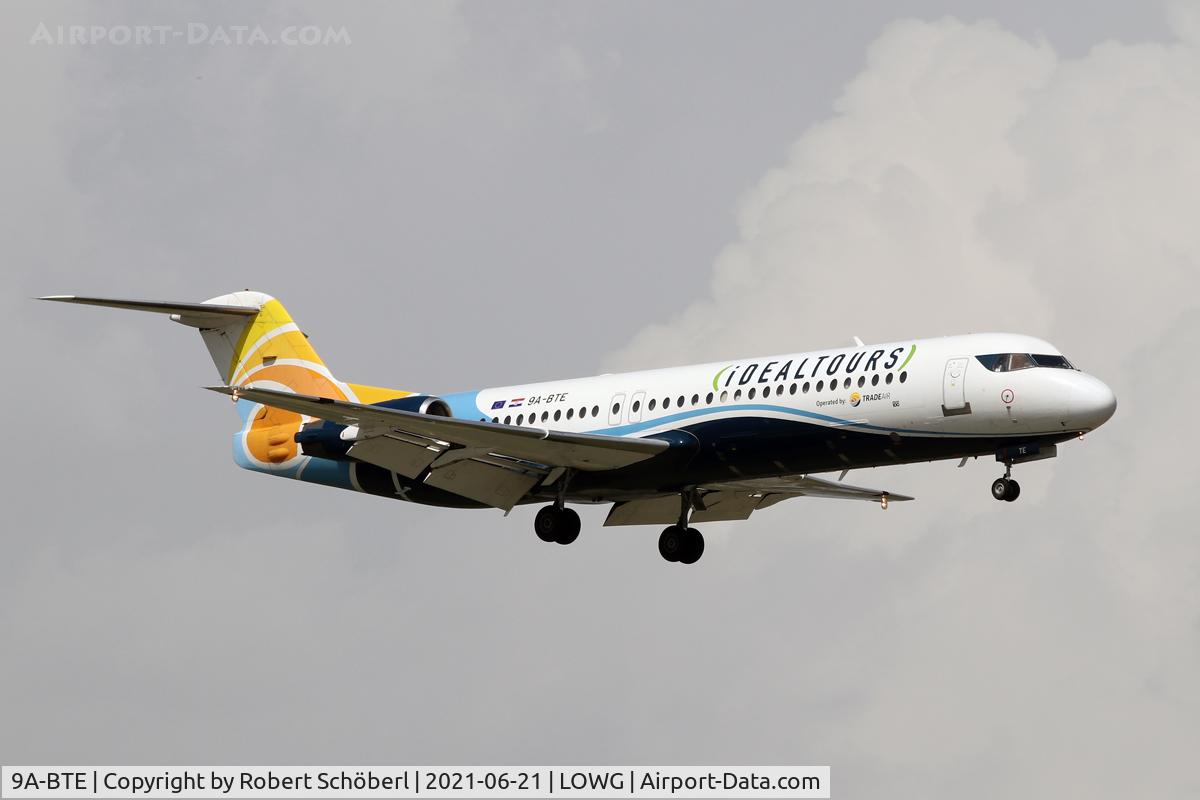 9A-BTE, 1992 Fokker 100 (F-28-0100) C/N 11416, 9A-BTE @ LOWG 2021