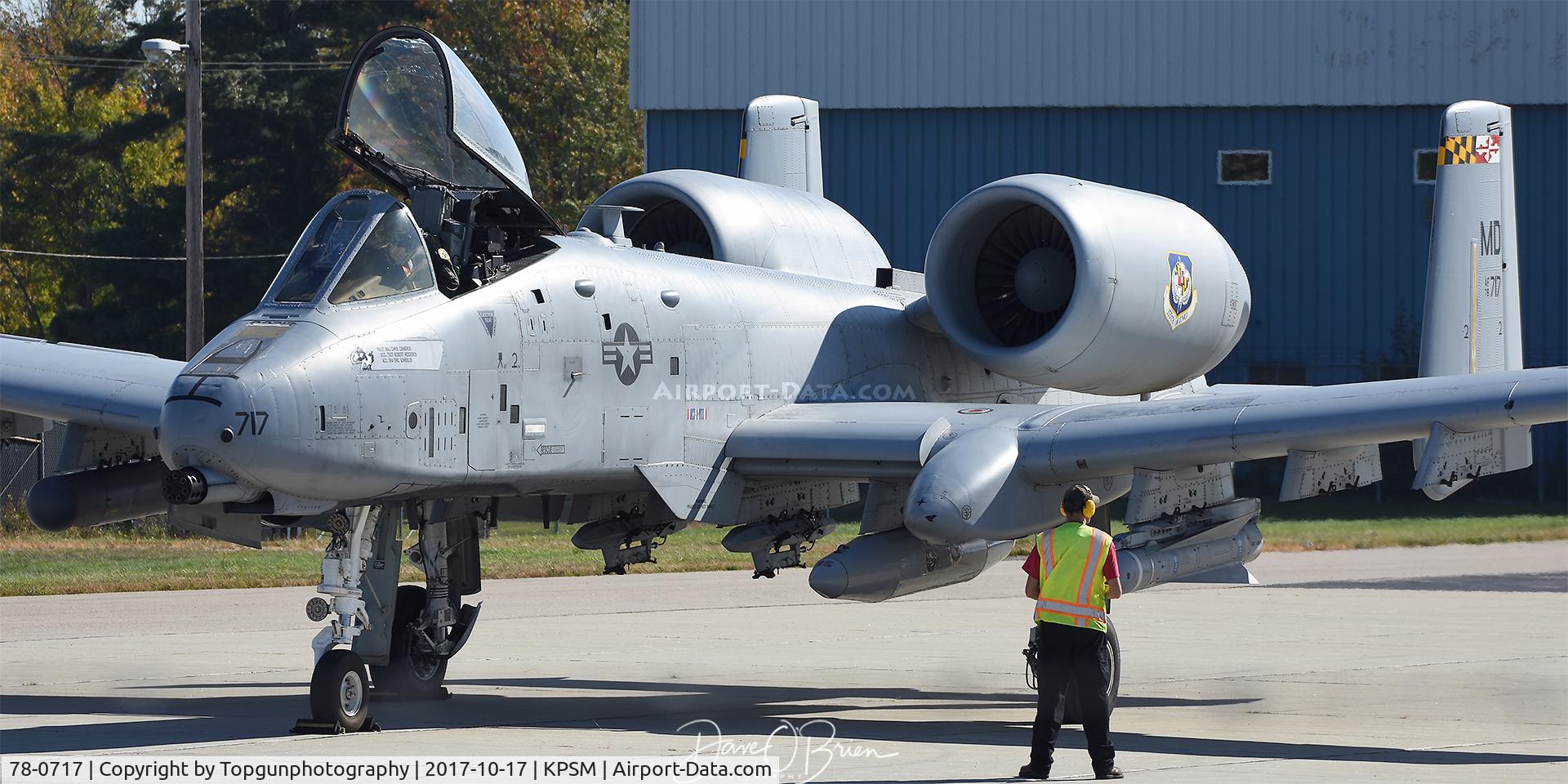 78-0717, 1978 Fairchild Republic A-10C Thunderbolt II C/N A10-0337, WARTHOG 01 flight starting up