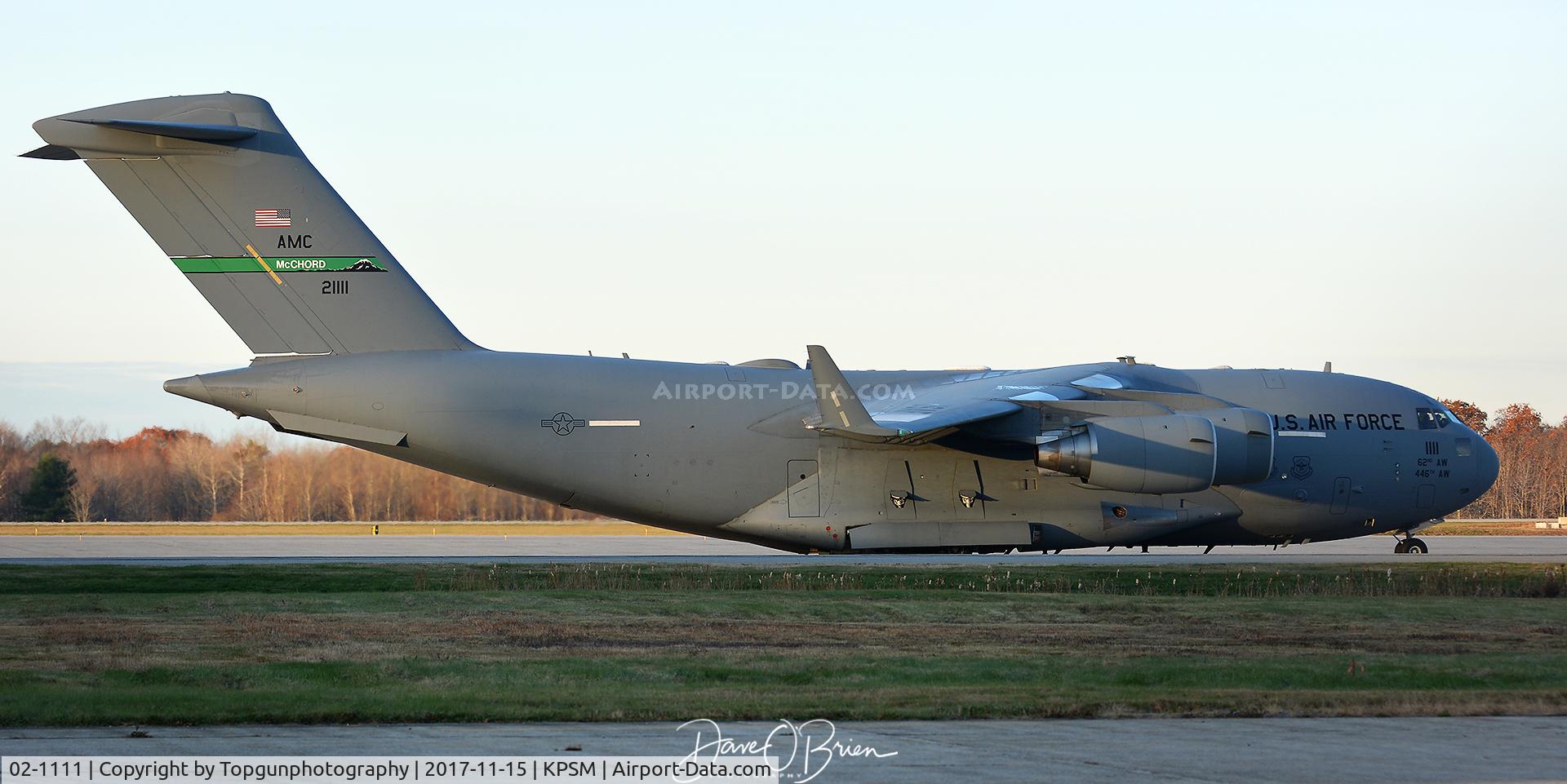 02-1111, 1999 Boeing C-17A Globemaster III C/N P-111, 62nd AW