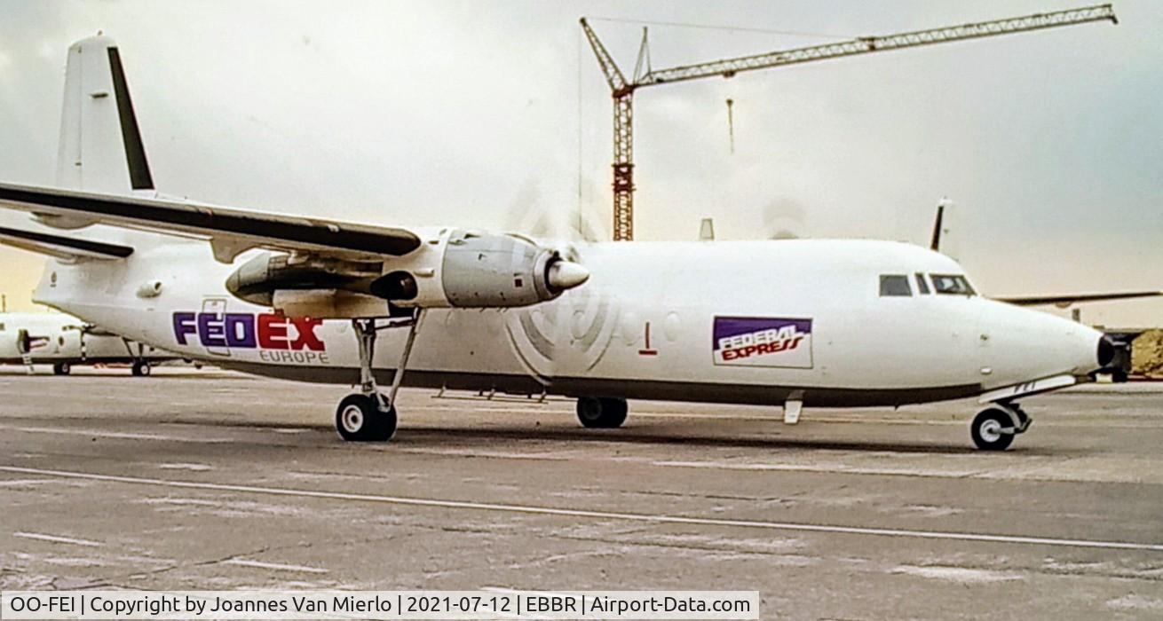 OO-FEI, 1985 Fokker F.27-500 Friendship C/N 10682, Scan from slide