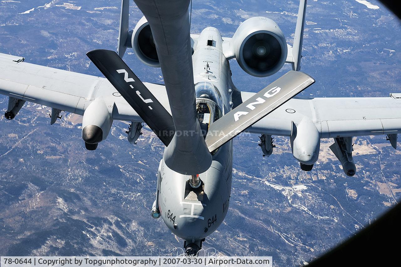 78-0644, 1978 Fairchild Republic A-10C Thunderbolt II C/N A10-0264, topping it off with a note to the pilots family aboard the KC-135E