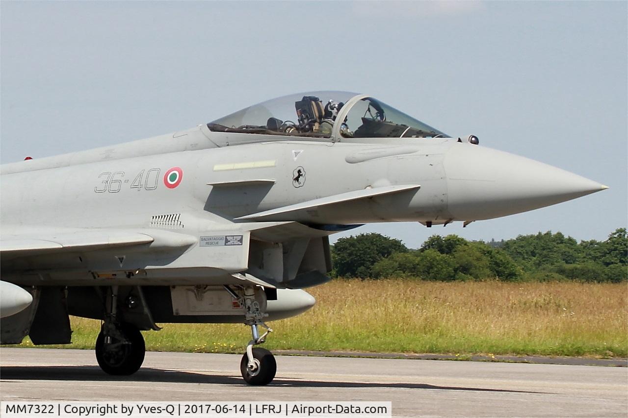 MM7322, Eurofighter EF-2000 Typhoon S C/N IS054, Eurofighter EF-2000 Typhoon S, Taxiing to flight line, Landivisiau Naval Air Base (LFRJ) Tiger Meet 2017