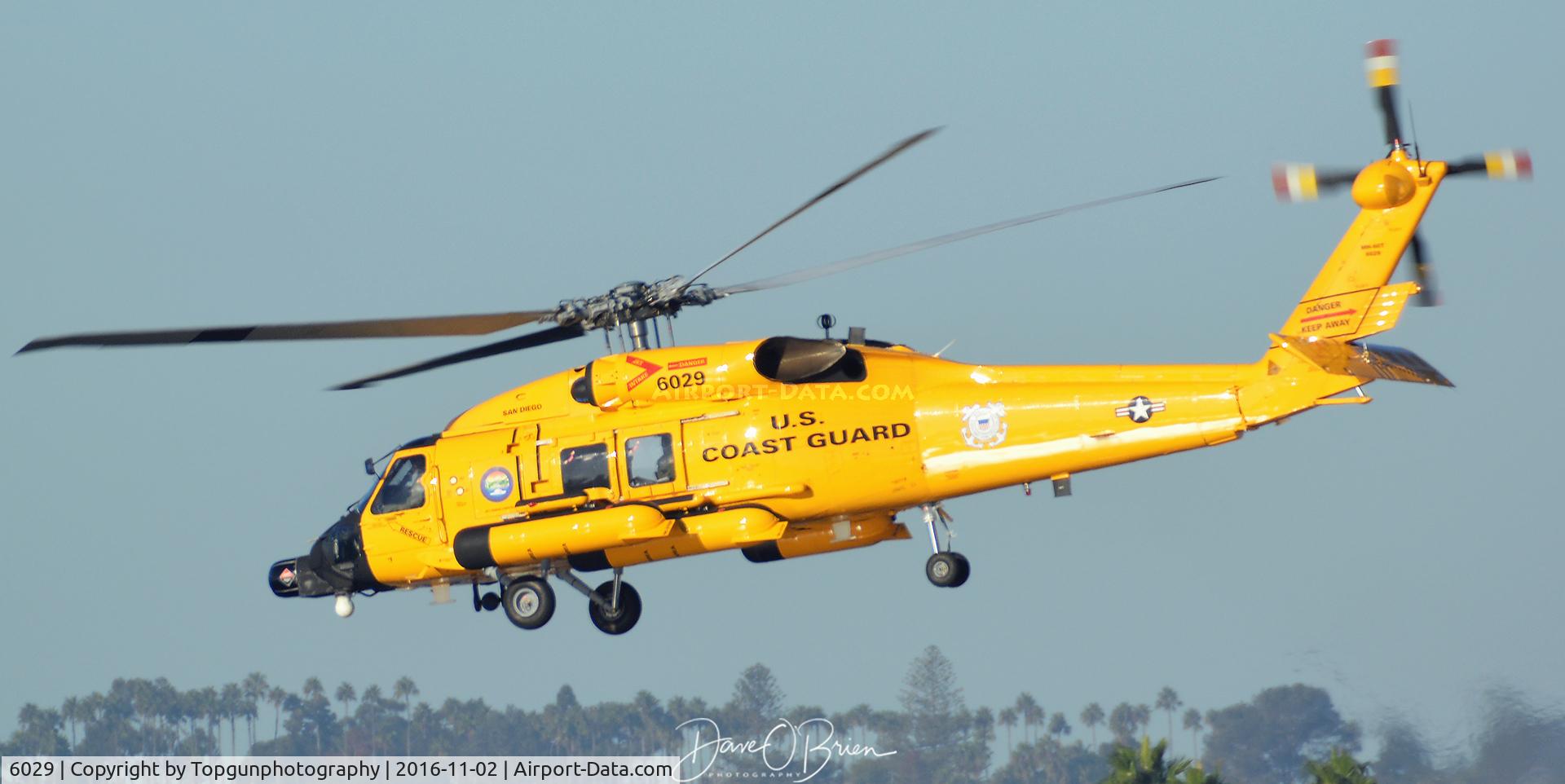 6029, Sikorsky MH-60T Jayhawk C/N 70.1788, Taking off from USCG Station San Diego