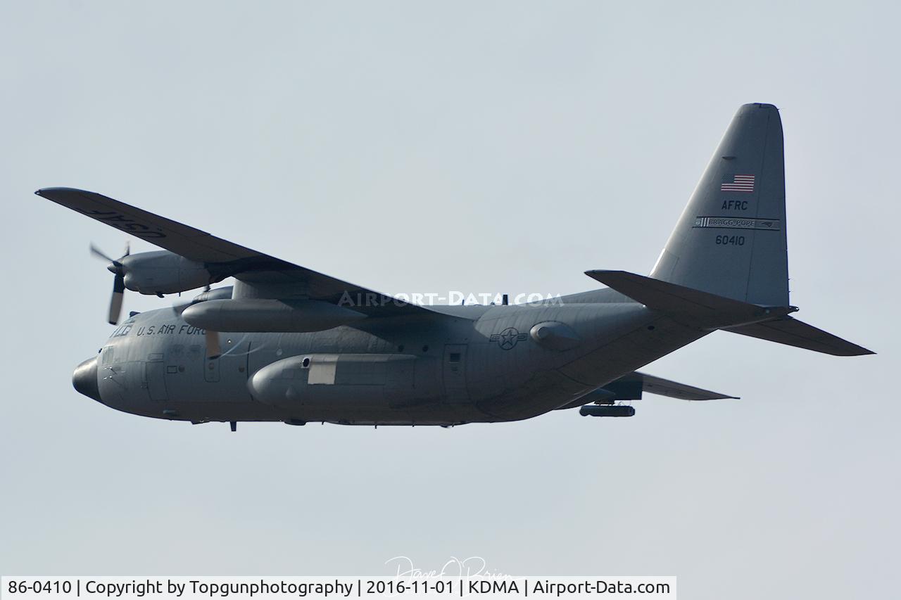 86-0410, 1986 Lockheed C-130H Hercules C/N 382-5094, Herc departs Davis-Monthan