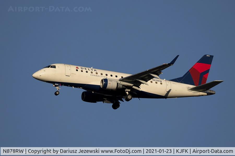 N878RW, 2007 Embraer 170LR (ERJ-170-100LR) C/N 17000191, Embraer 170SE (ERJ-170-100SE) - Delta Connection (Shuttle America)  C/N 17000191, N878RW