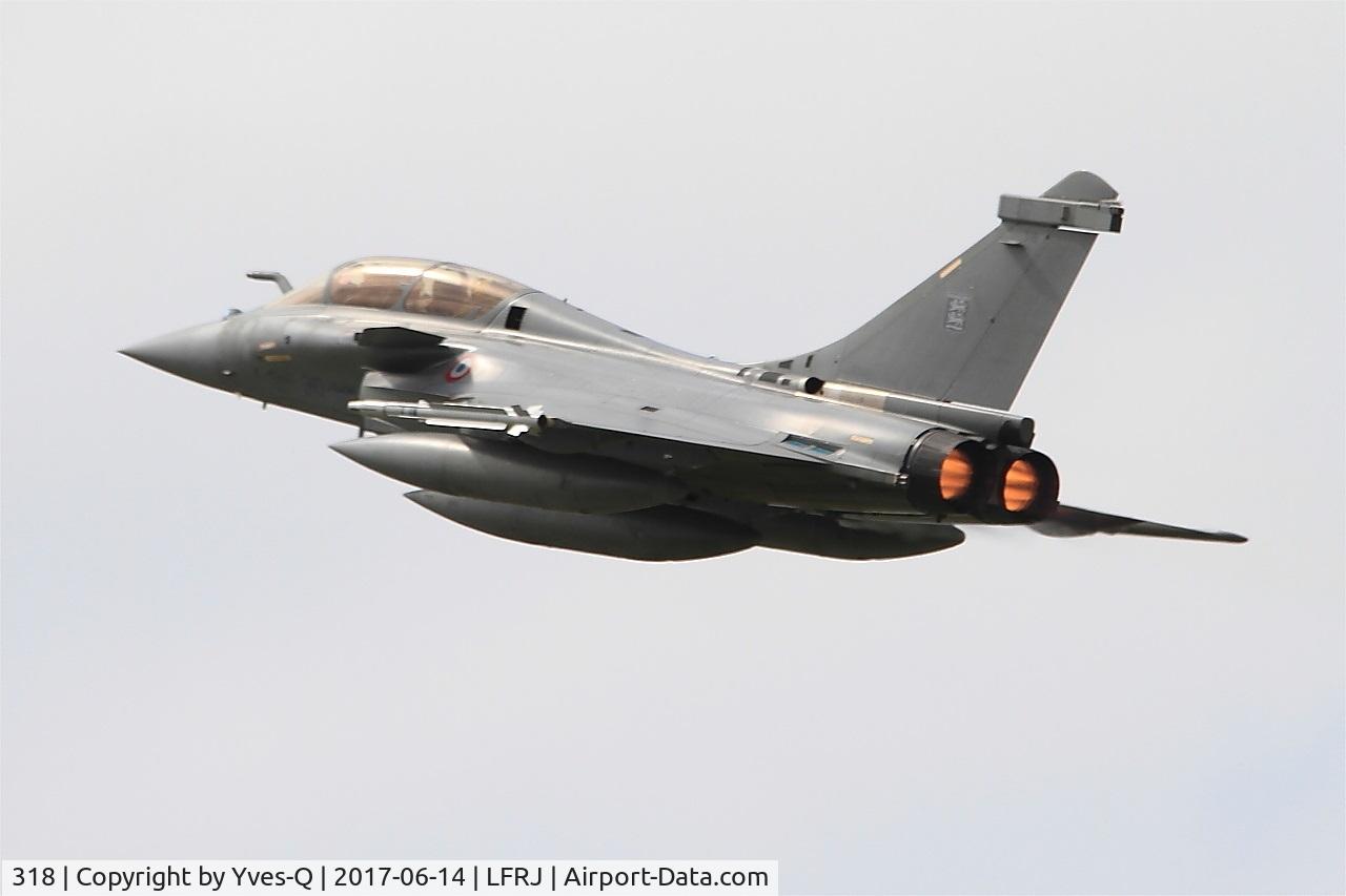 318, Dassault Rafale B C/N 318, Dassault Rafale B, Climbing from rwy 26, Landivisiau naval air base (LFRJ) Tiger Meet 2017