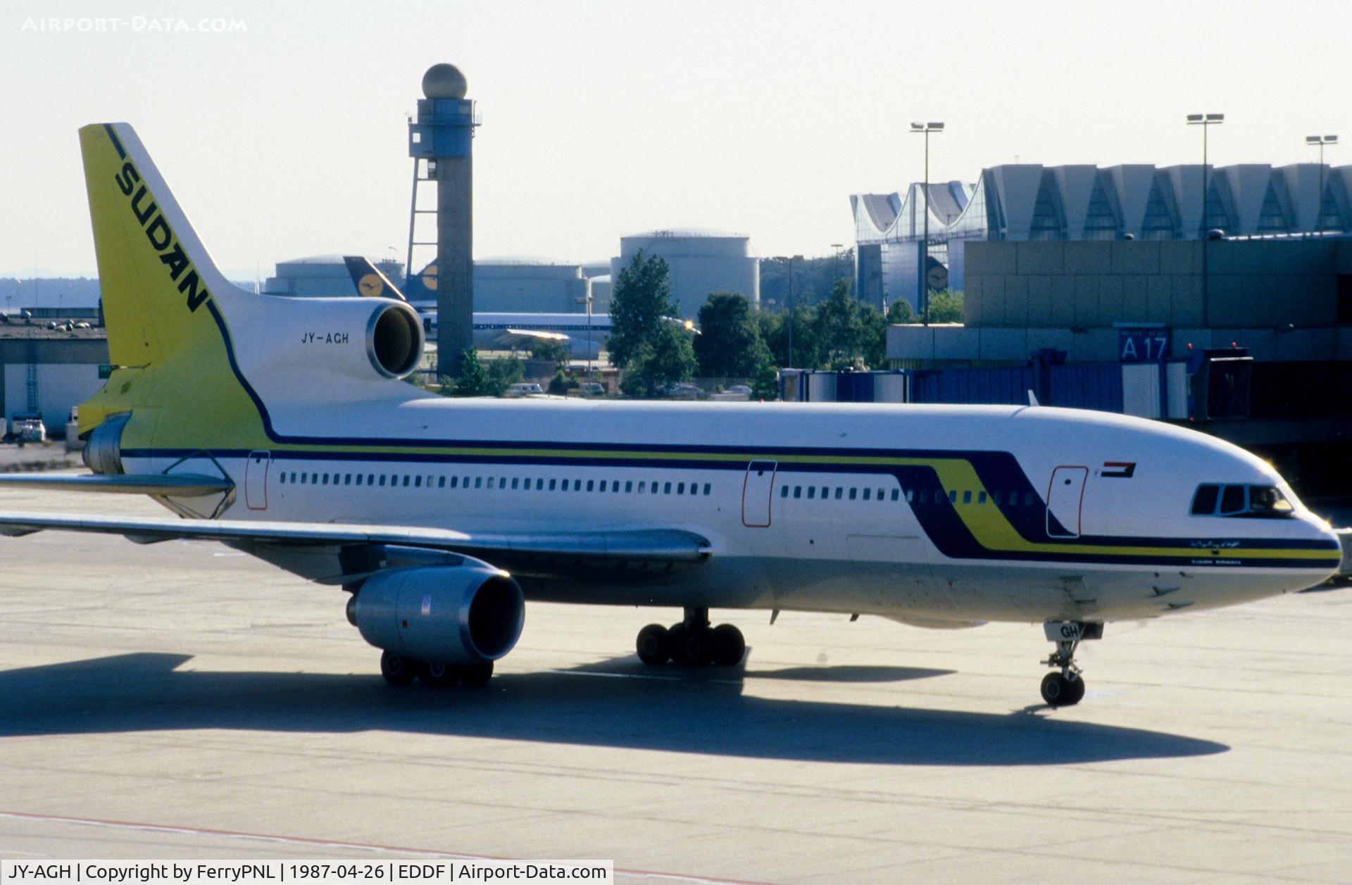JY-AGH, 1983 Lockheed L-1011-385-3 Tristar 500 C/N 293A-1249, Sudan Airways using Alia L1015