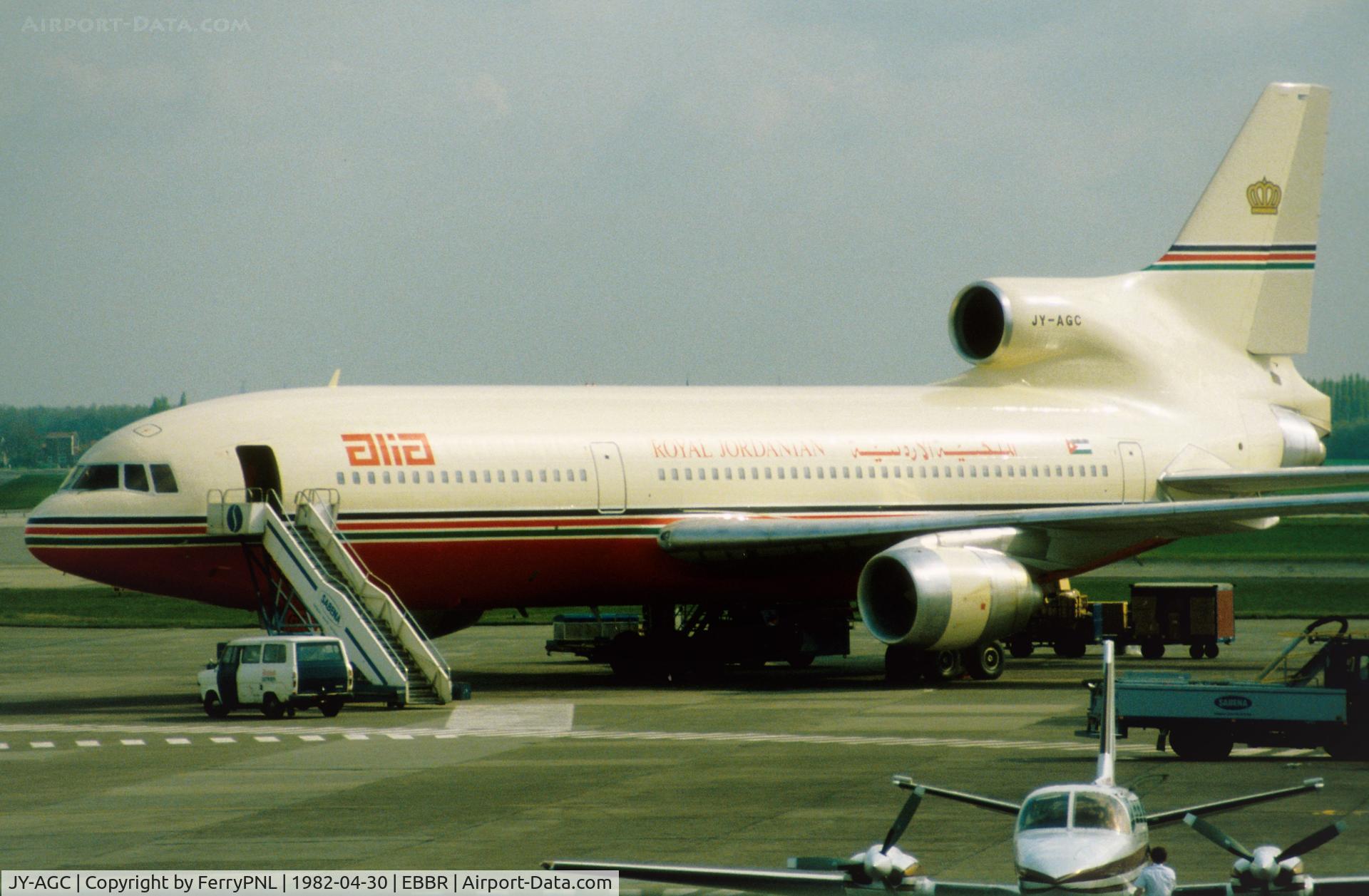 JY-AGC, 1982 Lockheed L-1011-385-3 TriStar 500 C/N 293A-1220, Alia L1015 in BRU