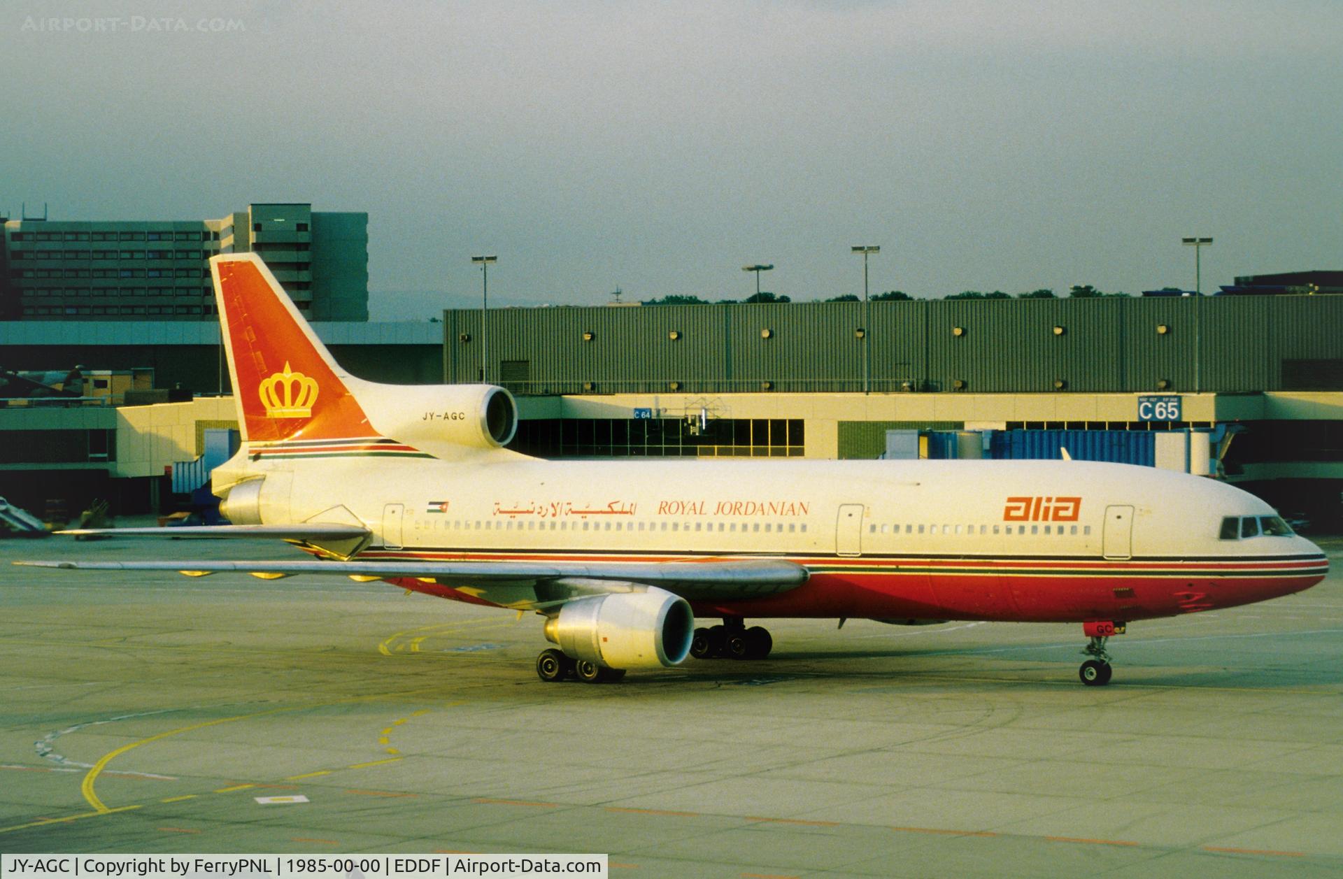 JY-AGC, 1982 Lockheed L-1011-385-3 TriStar 500 C/N 293A-1220, Alia TriStar 500