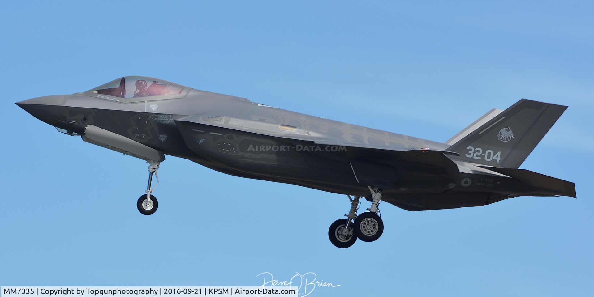 MM7335, Lockheed Martin F-35A Lightning II C/N 5084/AL-4, Italian F-35 landing at PSM