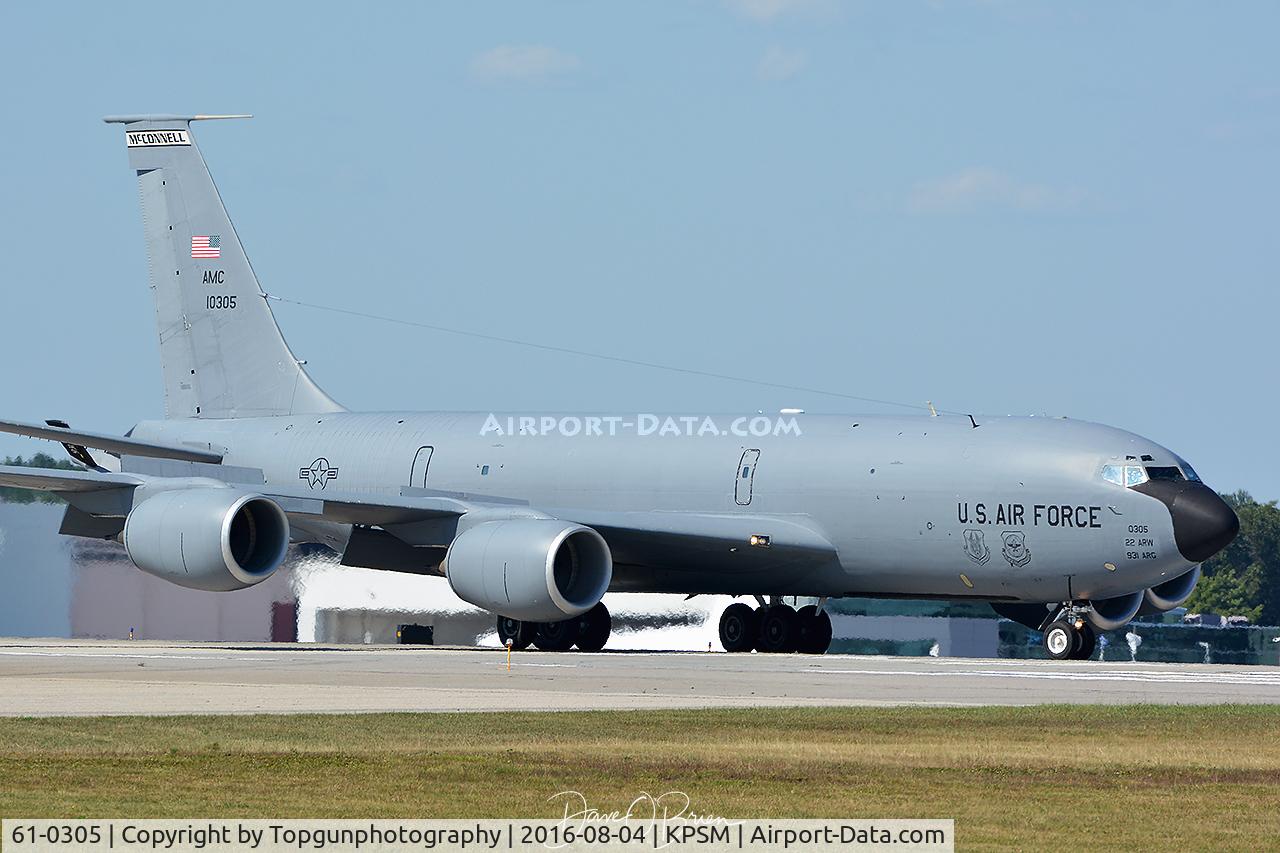 61-0305, 1961 Boeing KC-135R Stratotanker C/N 18212, GOLD92 returning from overseas