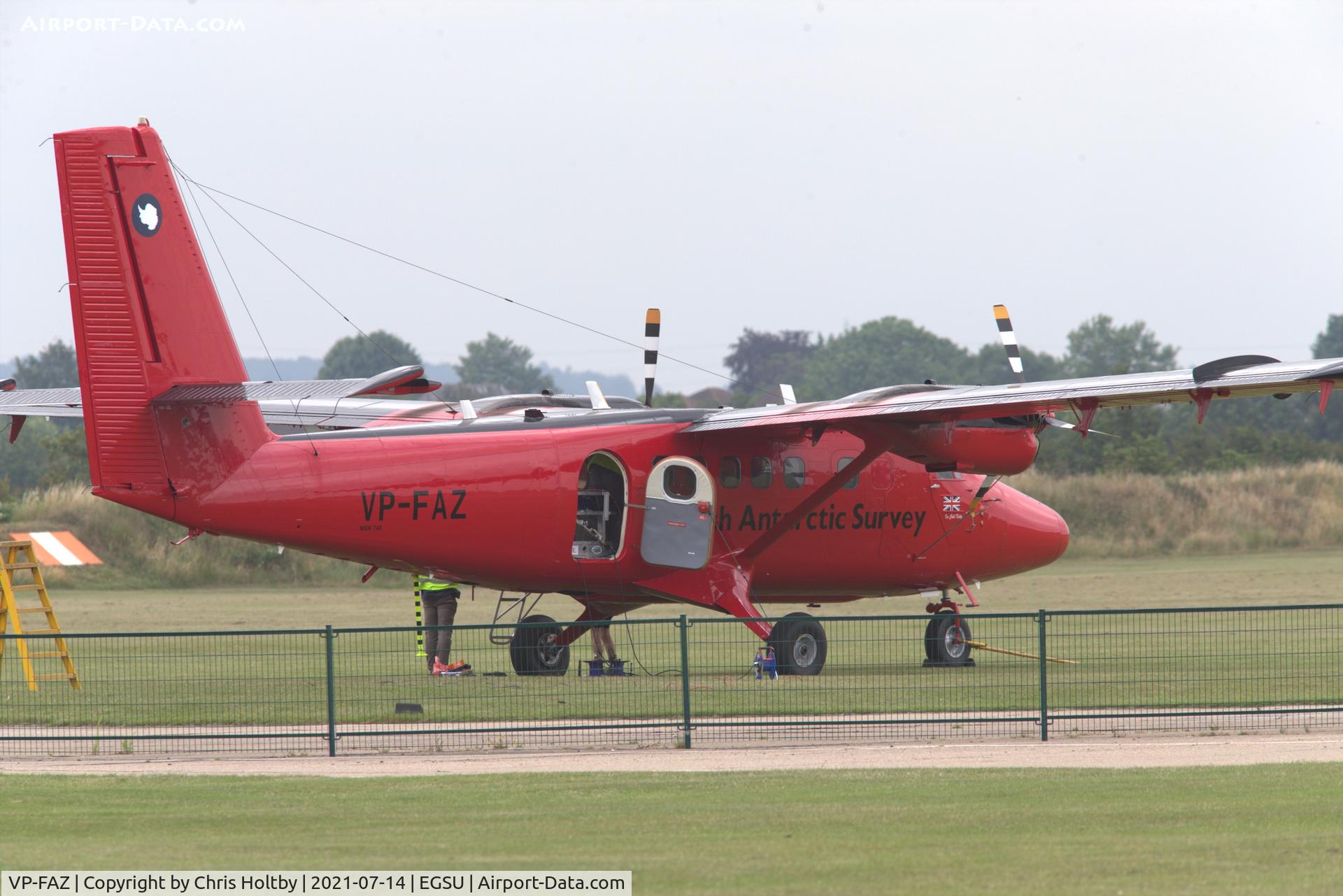 VP-FAZ, 1981 De Havilland Canada DHC-6-300 Twin Otter C/N 748, Parked at Duxford IPWM Airfield, Cambs.