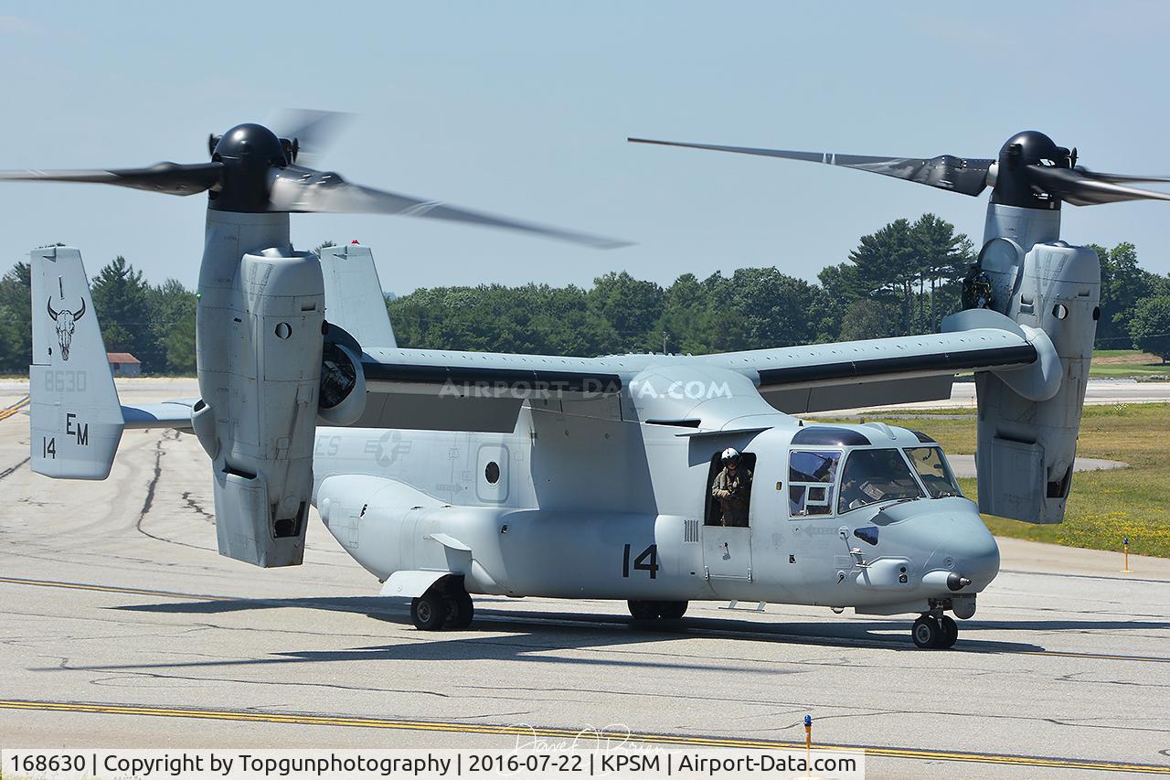 168630, Bell-Boeing MV-22B Osprey C/N D0285, ELVIS21 out of MCAS New River stops in to Pease