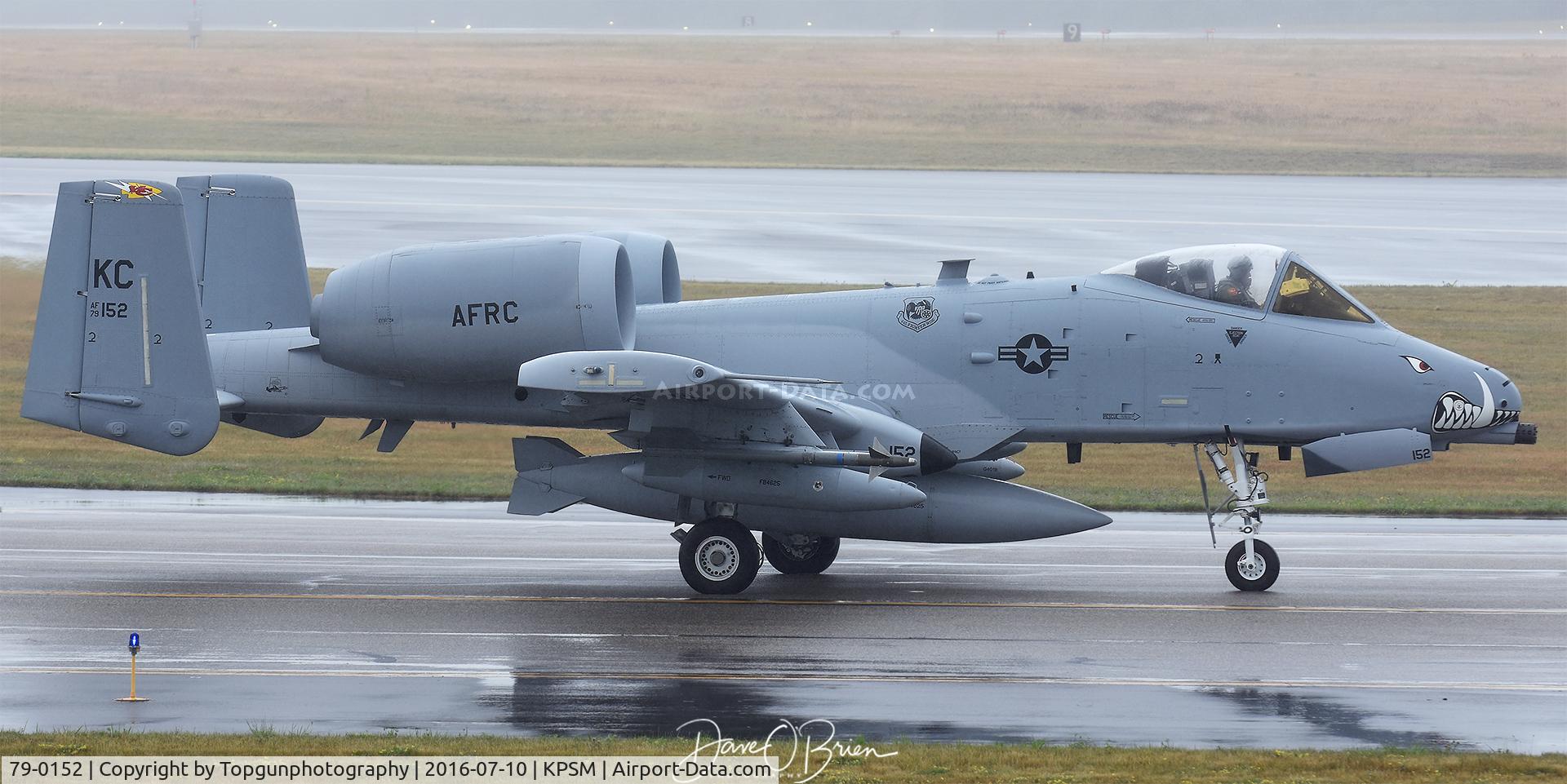 79-0152, 1979 Fairchild Republic A-10C Thunderbolt II C/N A10-0416, Mazda Flight 25 lead taxing to RW16