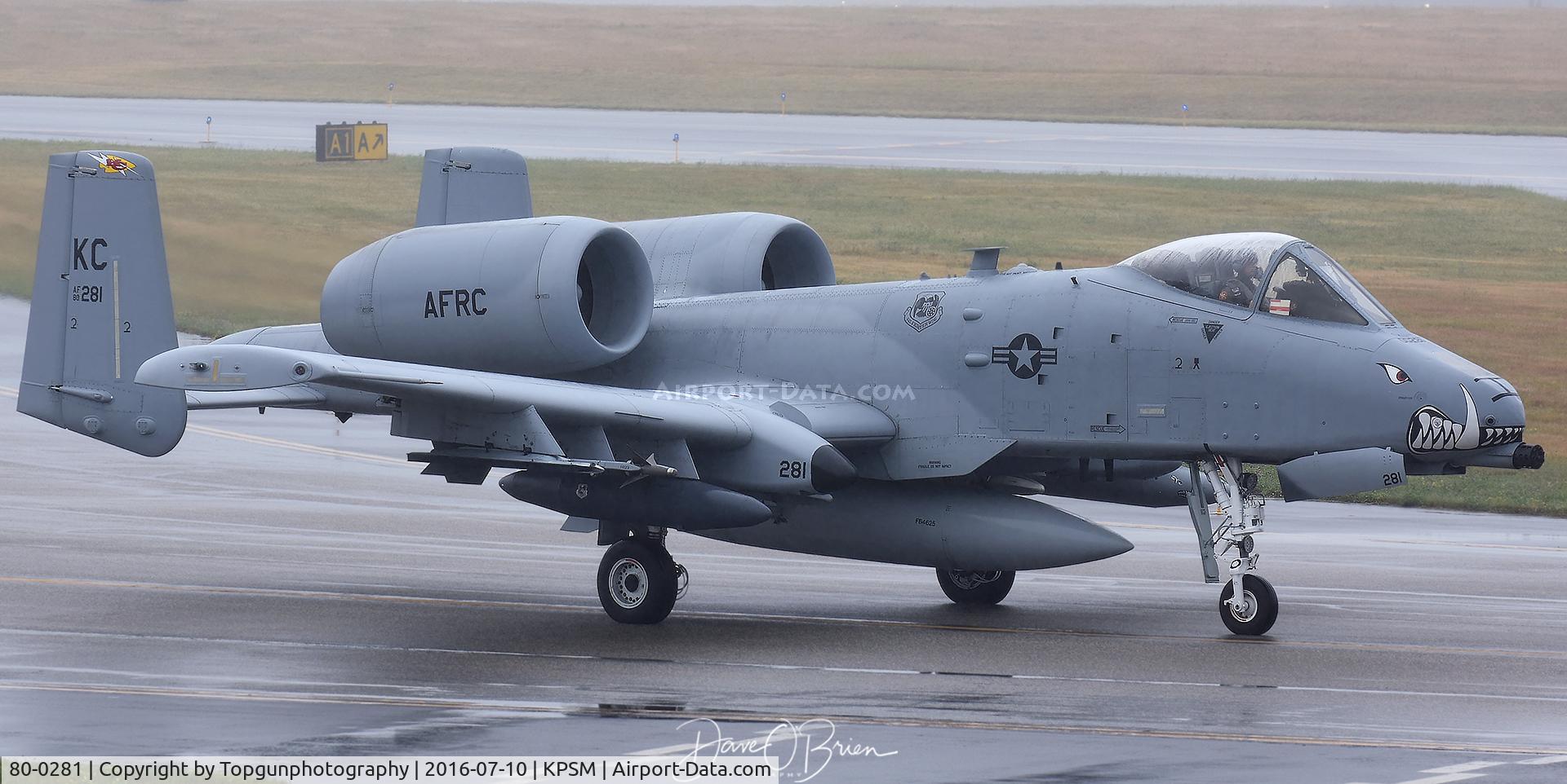 80-0281, 1980 Fairchild Republic A-10C Thunderbolt II C/N A10-0631, Mazda Flight 26
