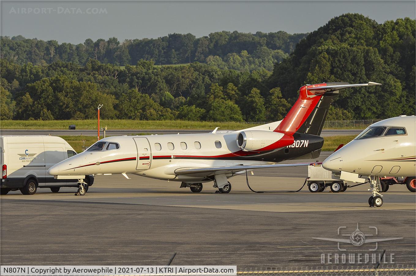 N807N, 2019 Embraer 505 Phenom 300 C/N 50500504, Parked at Tri-Cities Airport (KTRI).
13Jul21