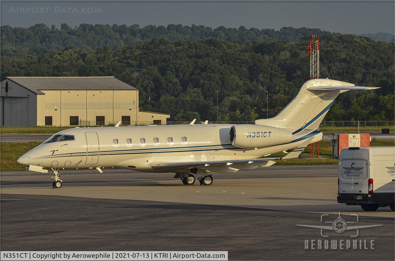 N351CT, 2019 Bombardier Challenger 350 (BD-100-1A10) C/N 20770, Parked at Tri-Cities Airport (KTRI)
13Jul21