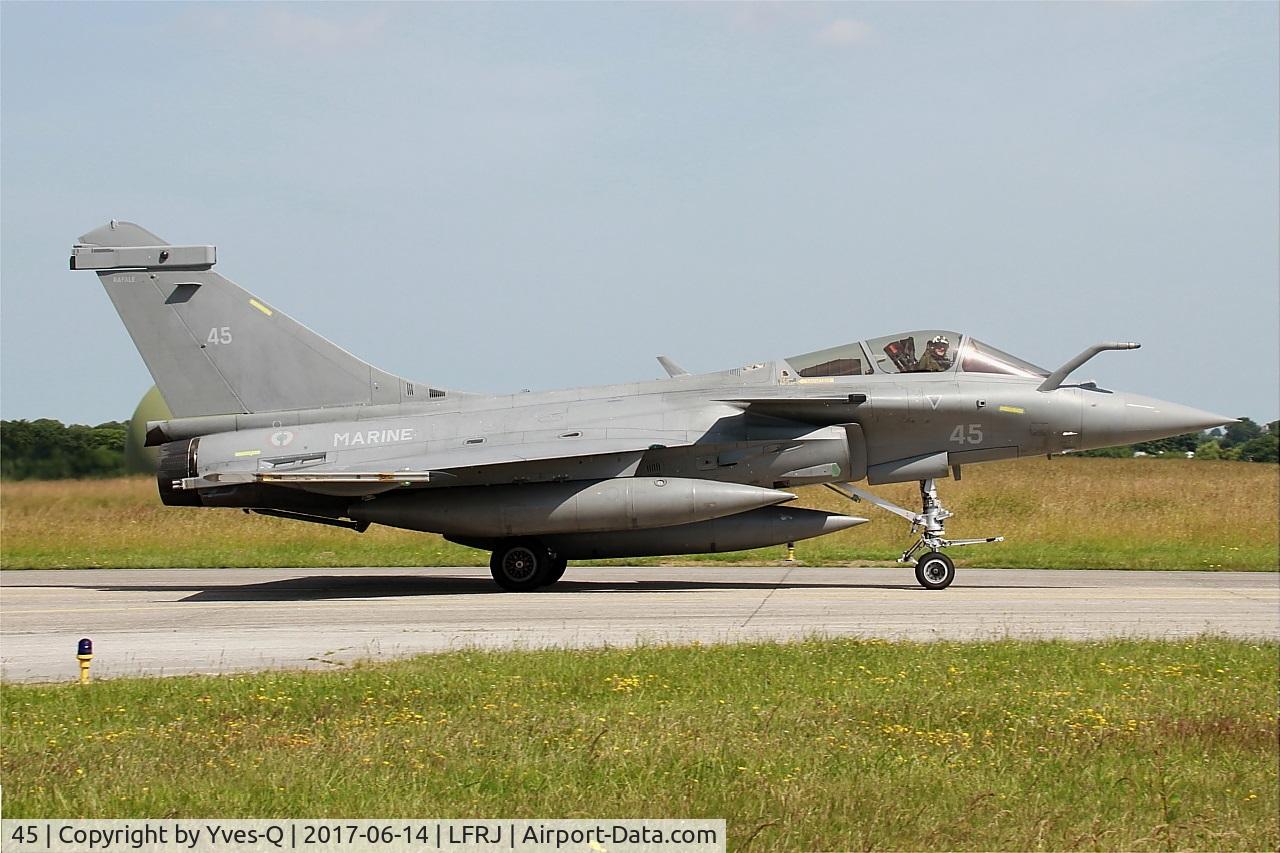 45, 2015 Dassault Rafale M C/N 45, Dassault Rafale M, Taxiing to flight line, Landivisiau naval air base (LFRJ) Tiger Meet 2017