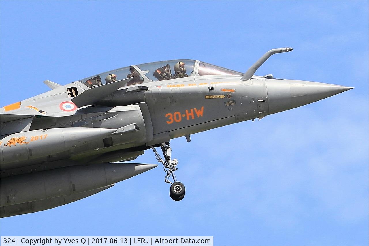 324, Dassault Rafale B C/N 324a, Dassault Rafale B, On final rwy 08, Landivisiau Naval Air Base (LFRJ) Tiger Meet 2017
