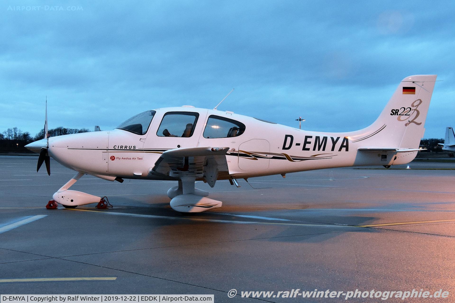 D-EMYA, 2005 Cirrus SR22 G2 C/N 1254, Cirrus Design SR-22-G2 - Fly Aeolus - 1254 - D-EMYA - 22.12.2019 - CGN
