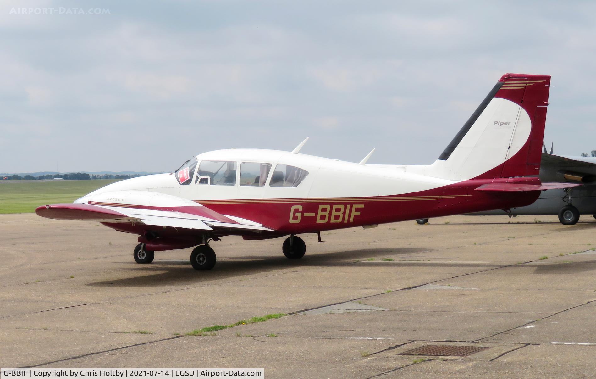 G-BBIF, 1973 Piper PA-23-250 Aztec E C/N 27-7305234, Piper Aztec E visiting Duxford.