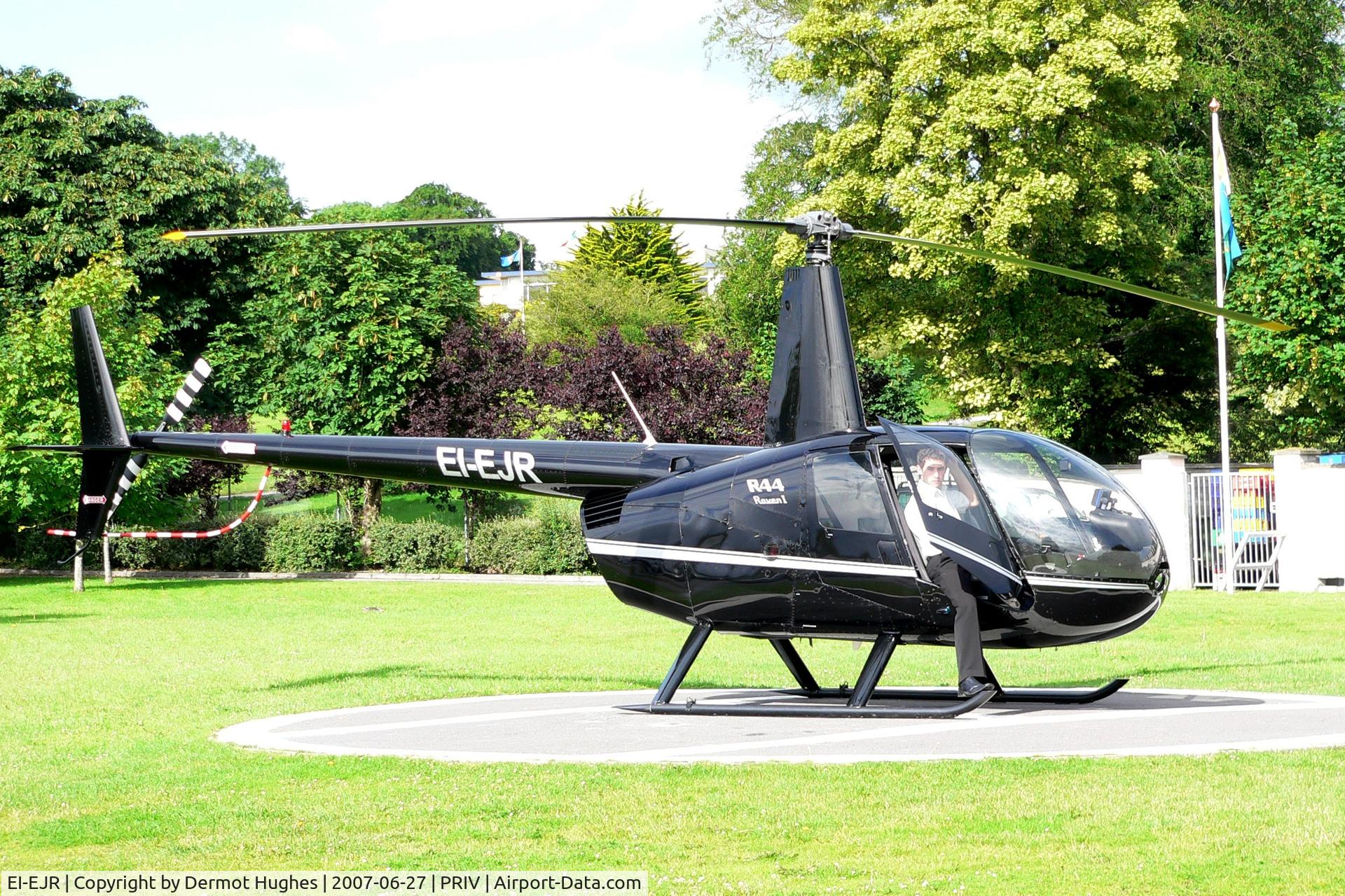 EI-EJR, 2005 Robinson R44 Raven I C/N 1504, Taken in the grounds of Hodson Bay Hotel, Athlone, Ireland.
