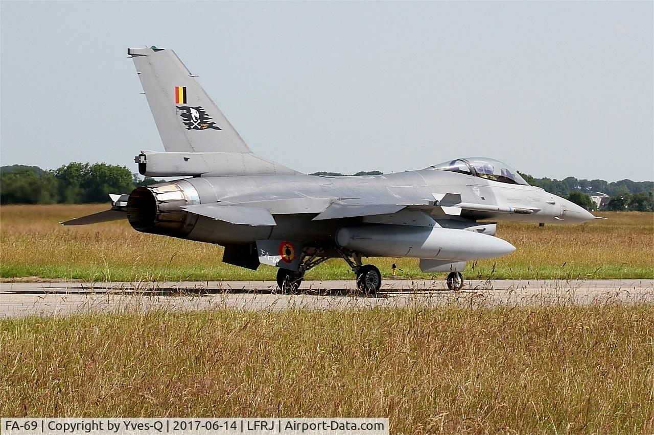 FA-69, 1983 SABCA F-16AM Fighting Falcon C/N 6H-69, SABCA F-16AM Fighting Falcon, Taxiing to flight line, Landivisiau Naval Air Base (LFRJ) Tiger Meet 2017