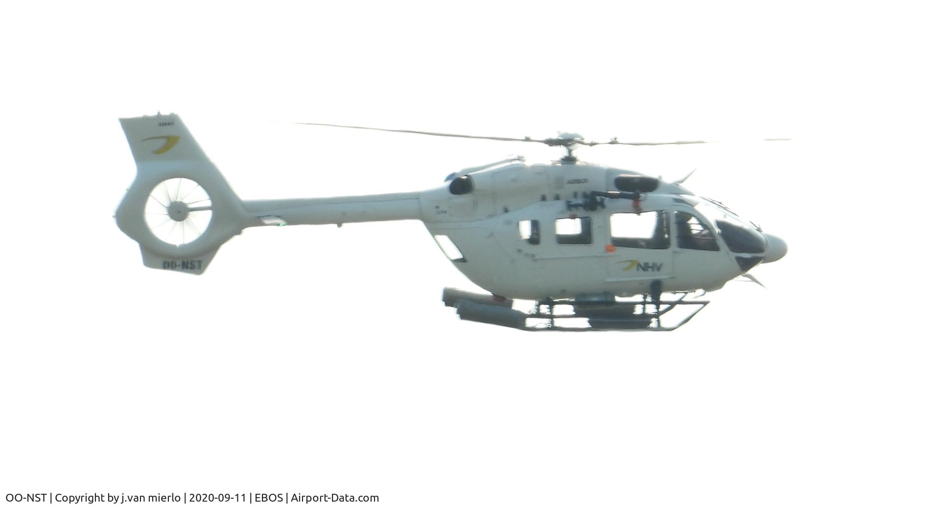 OO-NST, 2018 Airbus Helicopters H-145 (BK-117D-2) C/N 20221, Test flight over Middelkerke beach