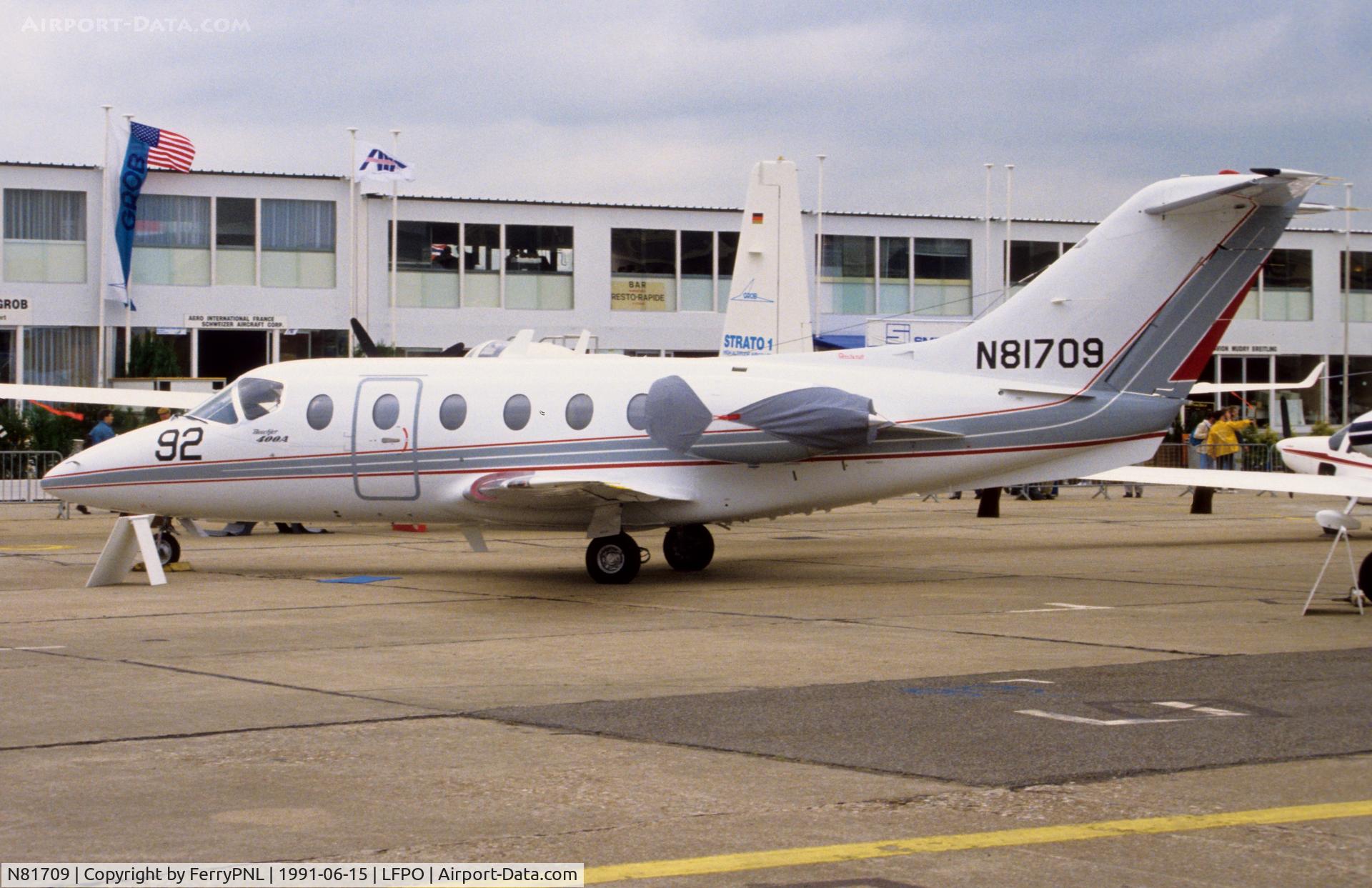 N81709, 1991 Beech 400A Beechjet Beechjet C/N RK-14, Beech demonstrating its Be400A