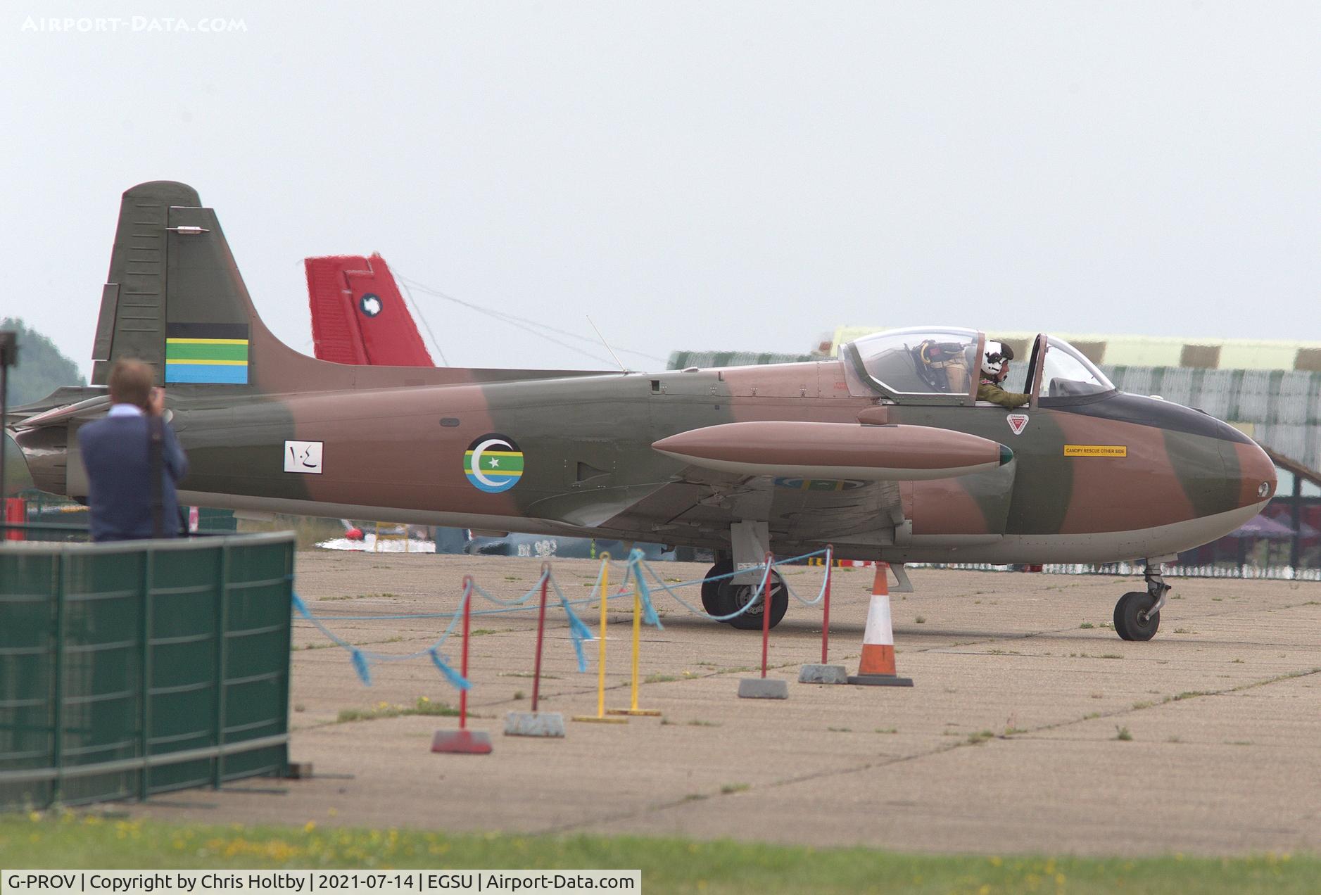 G-PROV, 1967 BAC 84 Jet Provost T.52 (Mod) C/N PAC/W/23905, Just arrived at Duxford & parking up
