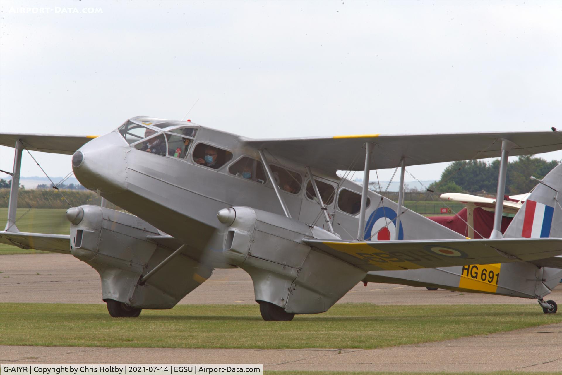 G-AIYR, 1943 De Havilland DH-89A Dominie/Dragon Rapide C/N 6676, Providing pleasure flights from Duxford Airfield