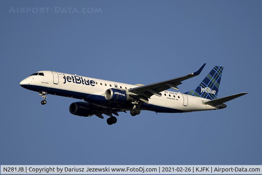 N281JB, 2007 Embraer 190AR (ERJ-190-100IGW) C/N 19000103, Embraer ERJ-190AR 