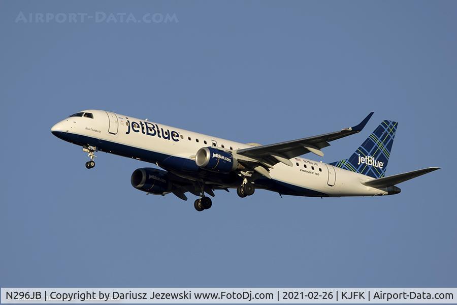 N296JB, Embraer ERJ-190-100 IGW 190AR C/N 19000219, Embraer ERJ-190AR 